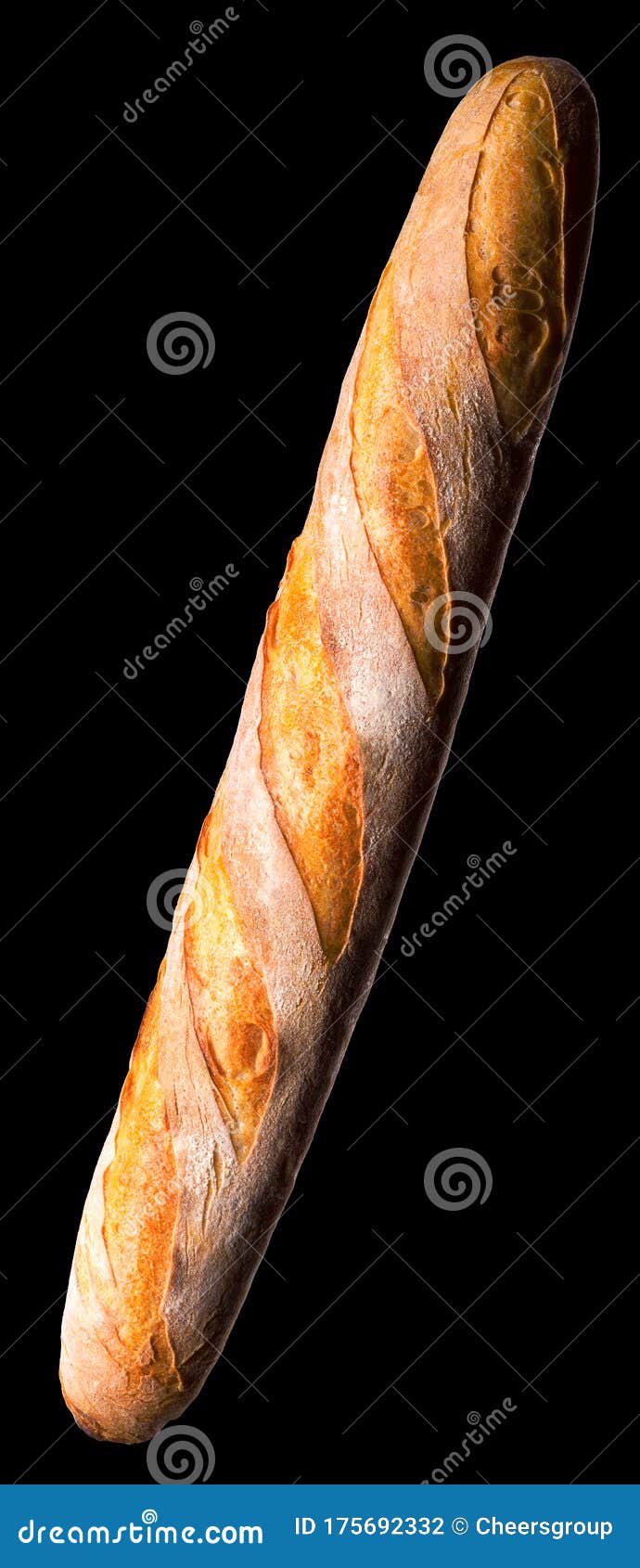 690x1690  Французский багет, изолированный на черном фоне с отсечкой. Сток -фото - изображение полета, завтрак: 175692332