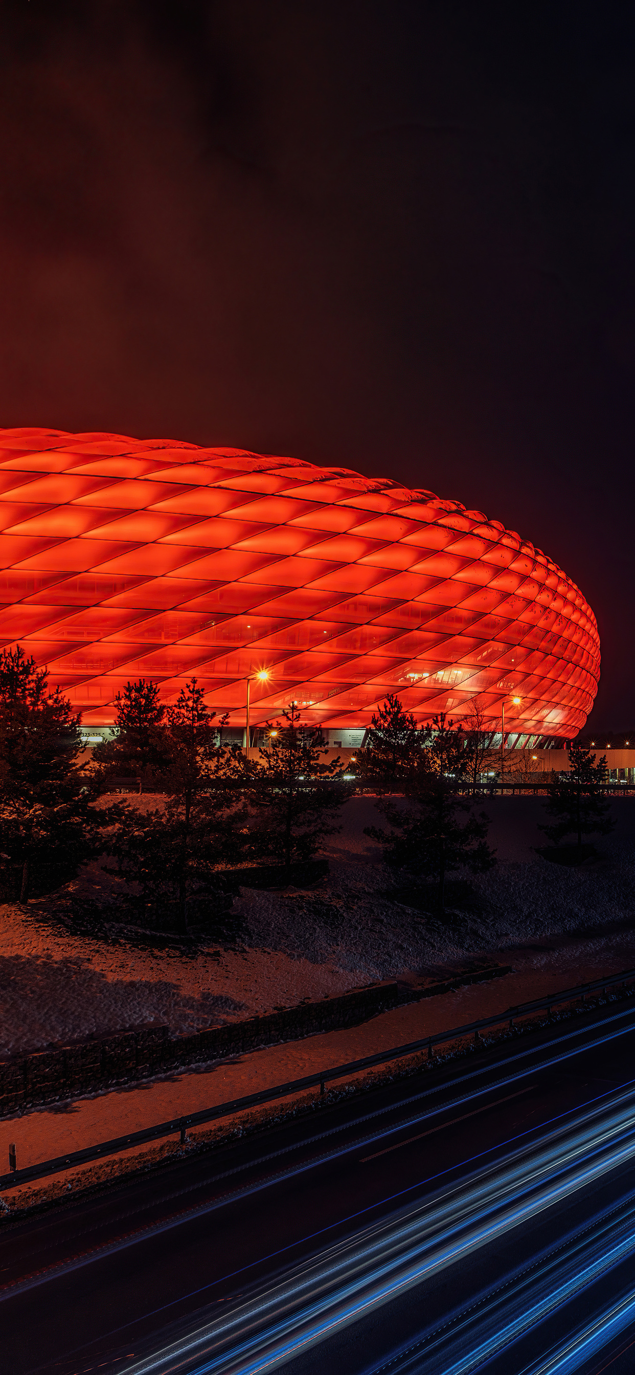 1242x2688  1242x2688 Мюнхенный футбольный стадион на ночном iPhone XS Max HD 4K обои, изображения, фоны, фотографии и картинки