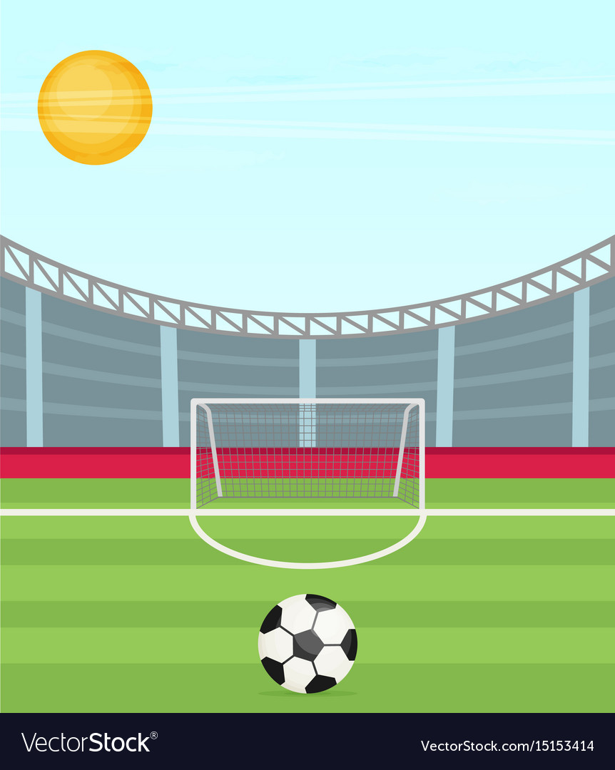 862x1080  Фон футбольного стадиона плоский дизайн векторного изображения