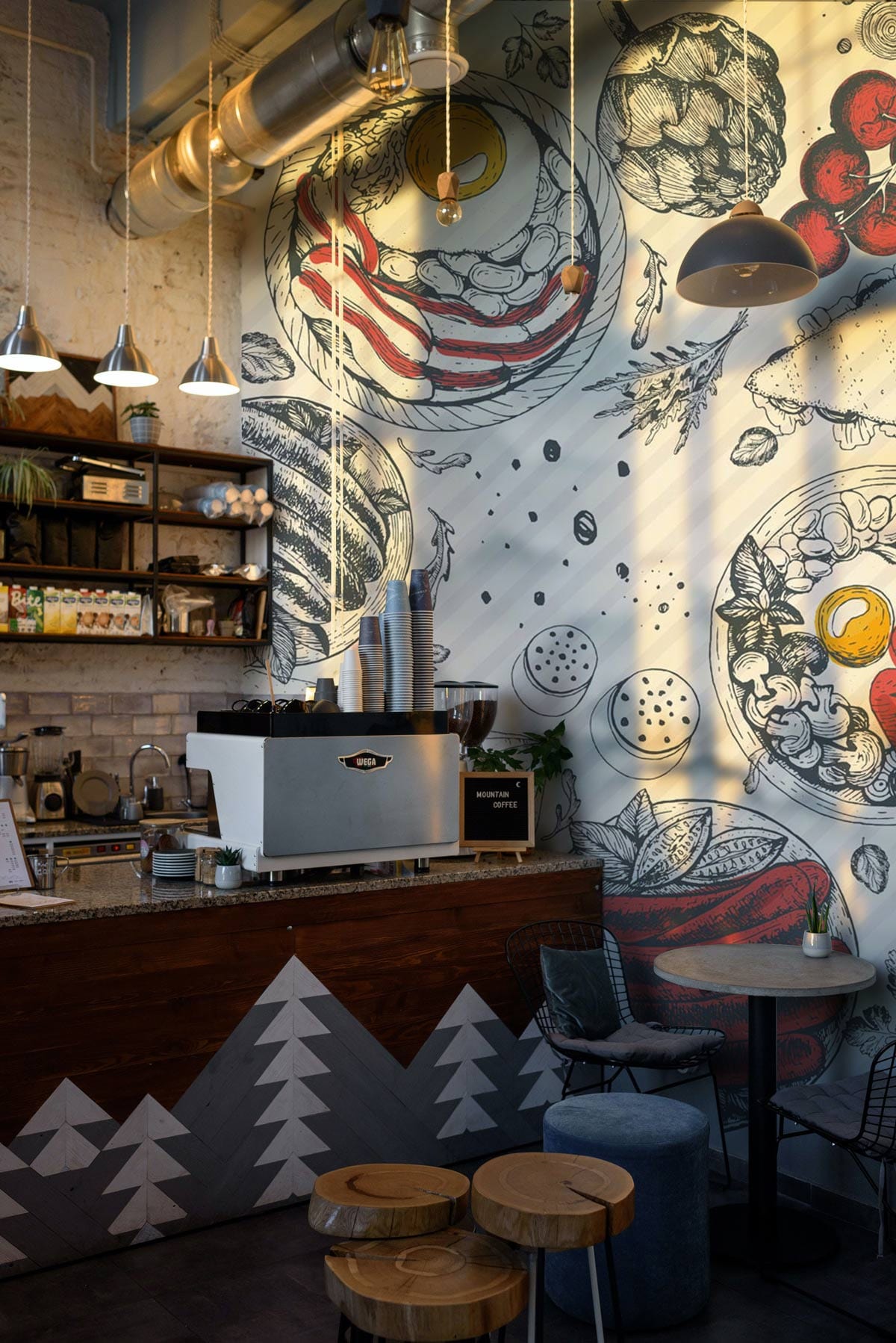 1200x1798  Ужин пищевой обои фрески | Столовые обои | Когда -либо обои Великобритания