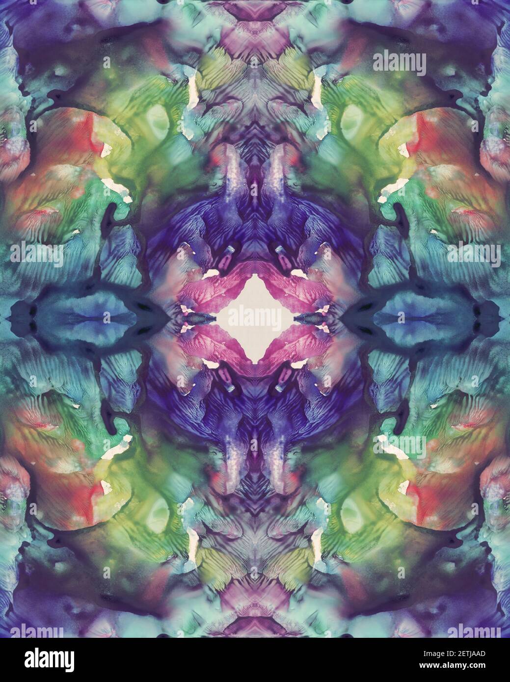 1039x1390  Яркие цвета абстрактный симметричный вертикальный фон для фэнтезийного дизайна. Ручная нарисованная акварельная картина для оригинального дизайна Stock Photo - Alamy