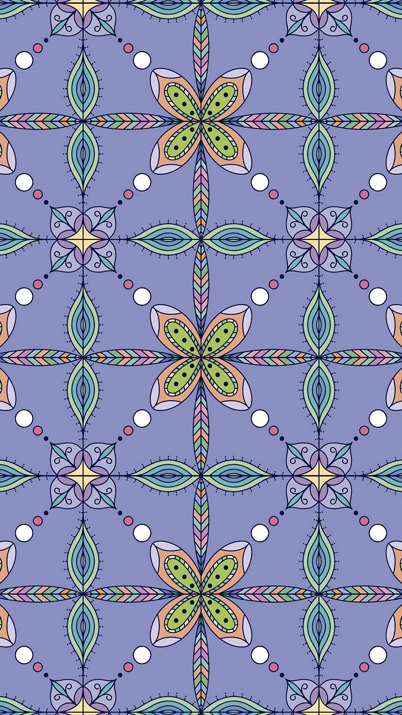 1350x2400  Скачать обои 1350x2400, орнамент, красочный, симметричный, бесконечный iPhone 8+/7+/6S+/6+для Parallax HD фон