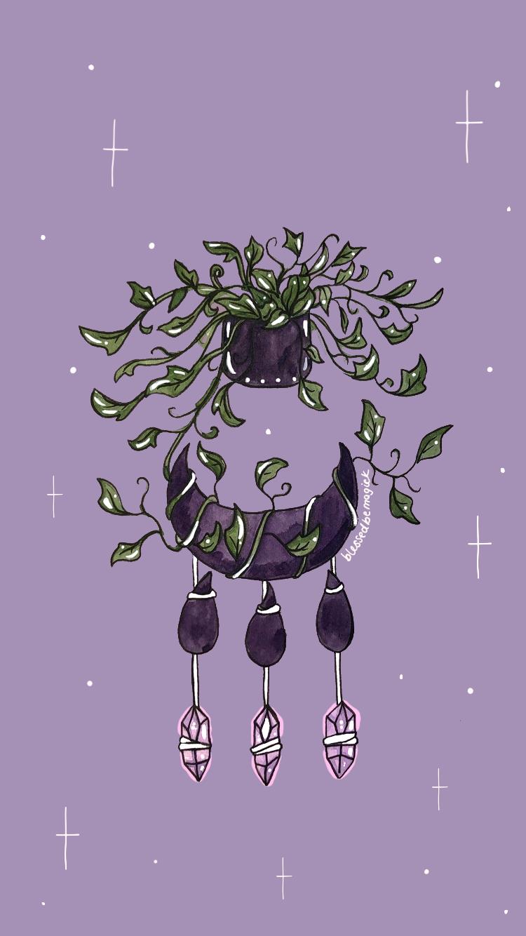 750x1334  Обои - символ благословения колдовства - благословенная магия