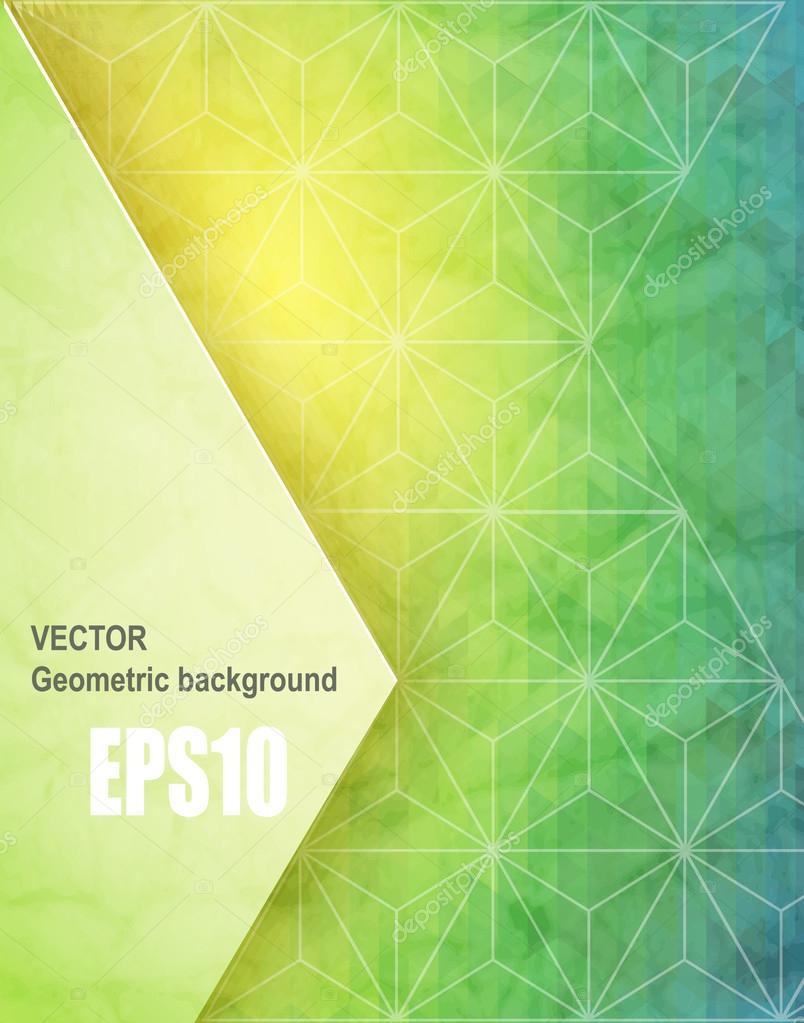 804x1023  Зеленый геометрический фон с многоугольниками. Сток -вектор от © Tatkuptsova 76263701
