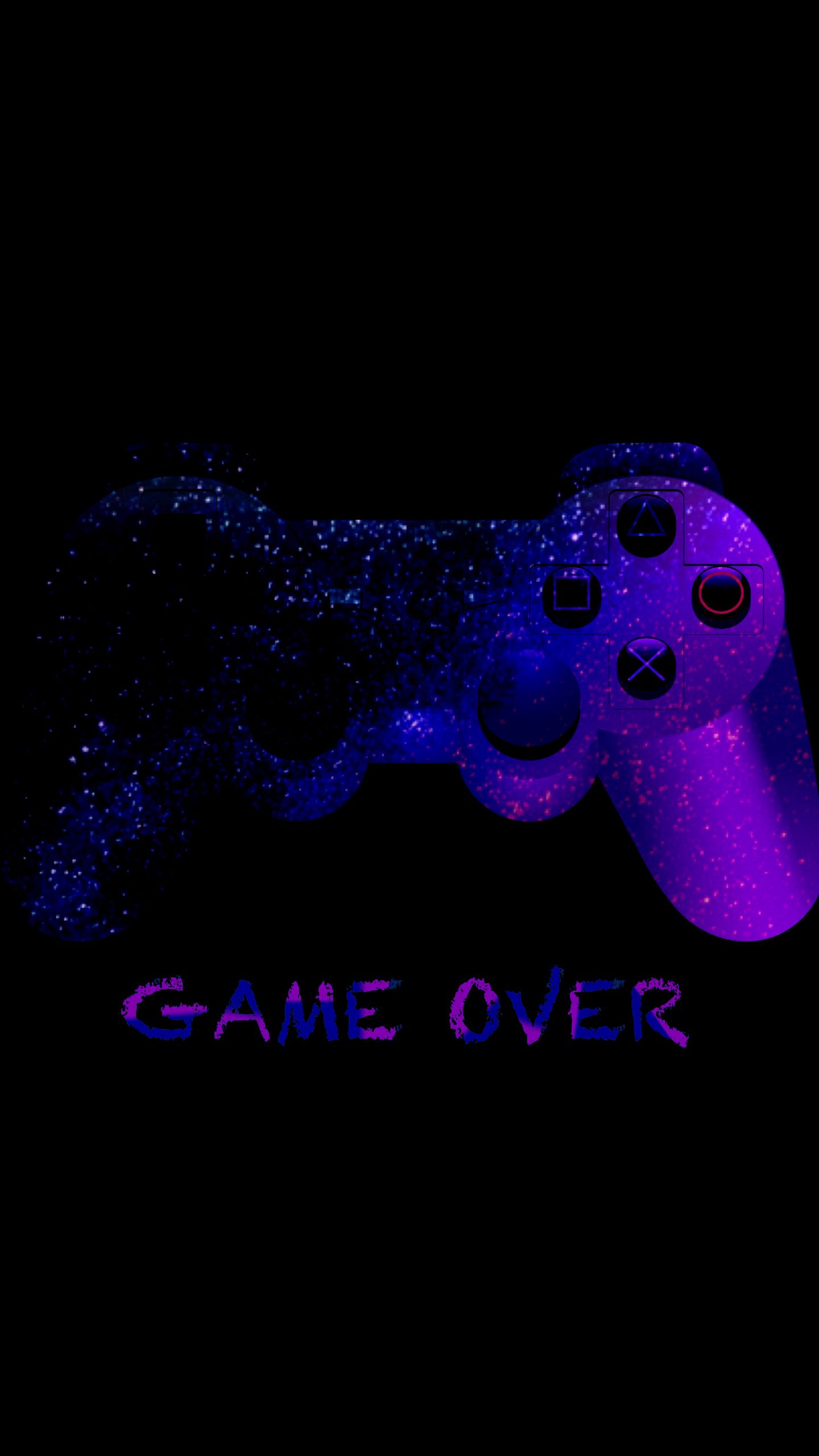 1440x2560  Скачать обои 1440x2560 Game Over, Joystick, Controller, Gamepad, Neon QHD Samsung Galaxy S6, S7, Edge, Note, LG G4 HD Фон