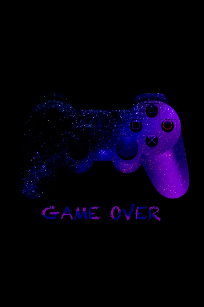 800x1200  Скачать обои 800x1200 Game Over, Joystick, Controller, Gamepad, Neon iPhone 4S/4 для Parallax HD фон