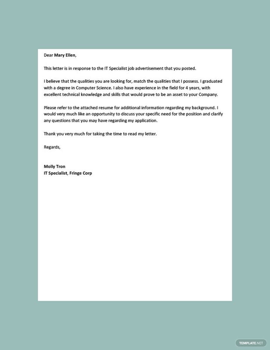 880x1139  БЕСПЛАТНАЯ ИТ -заявление о приеме на работу - Google Docs, Word, PDF | Шаблон.net