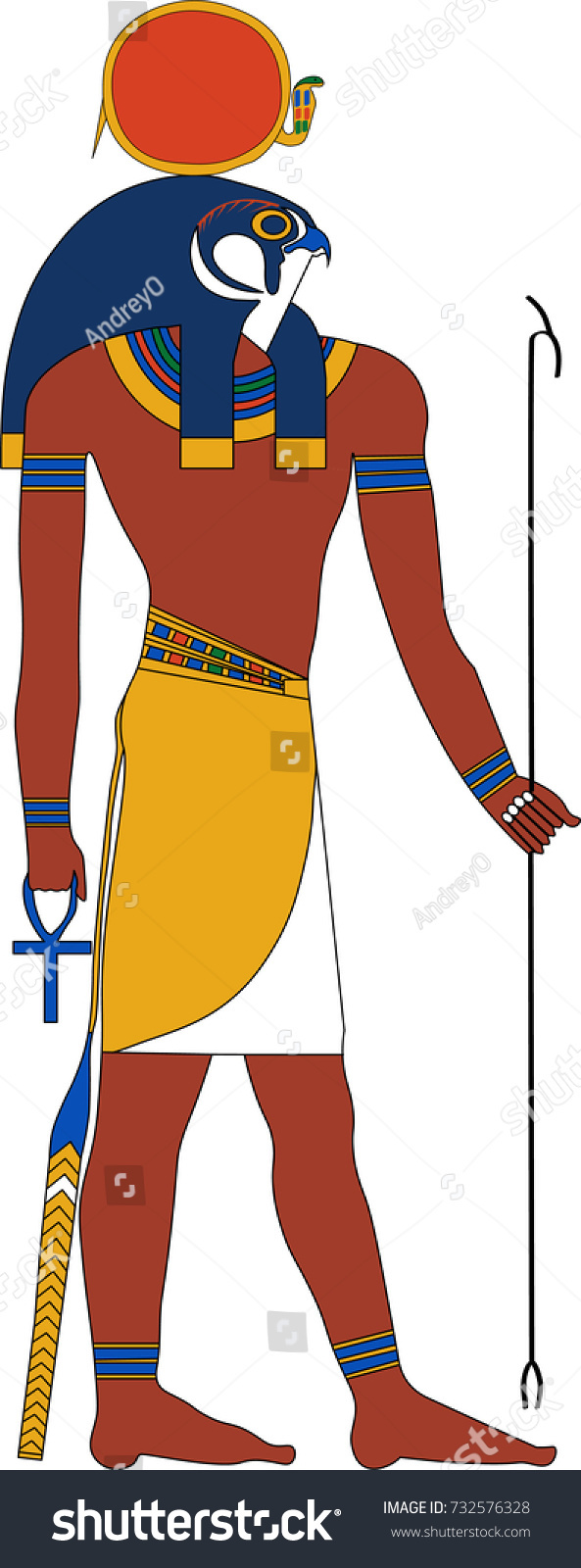 593x1600  Вектор иллюстрация Ра древний египетский бог вектор (без роялти) 732576328 | Shutterstock