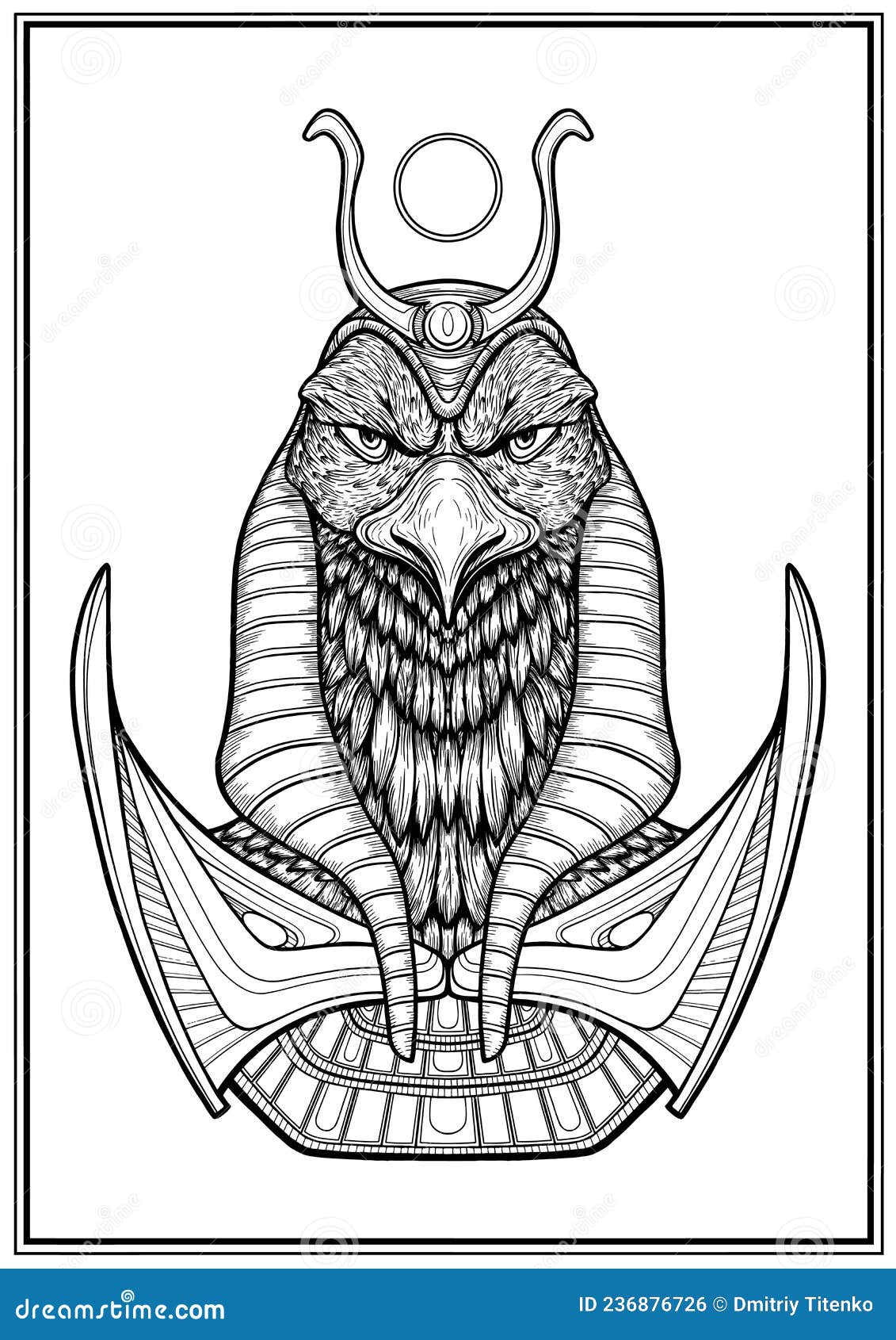 1131x1690  Египетское солнце, бог - Ра - без фона, изолированный бюст сокола в короне и доспехах. Правитель древнего цивилизационного вектора - иллюстрация Египта, древний: 236876726