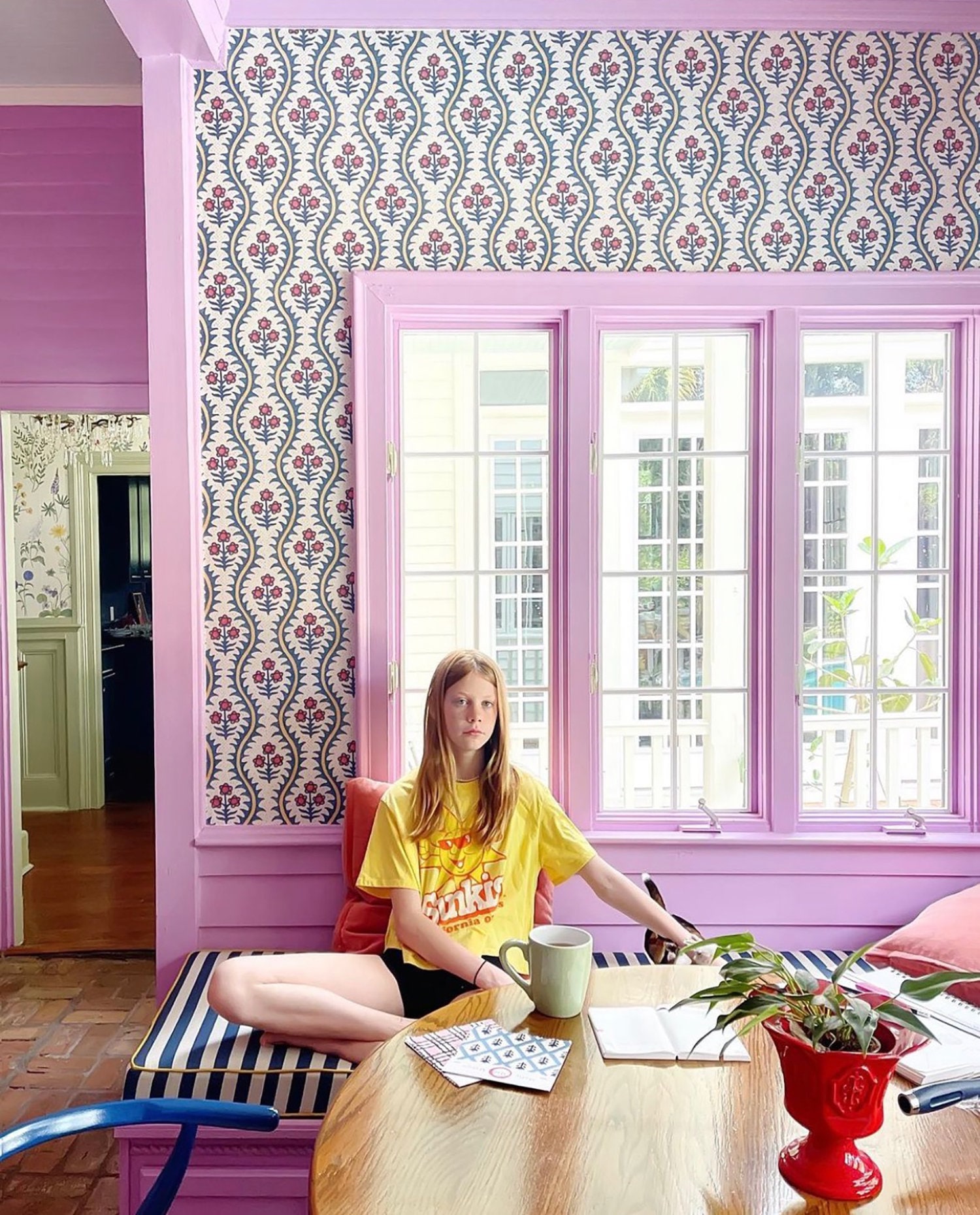 1500x1860  Хильда цветочная полоса обои без винила нетоксичны-Etsy