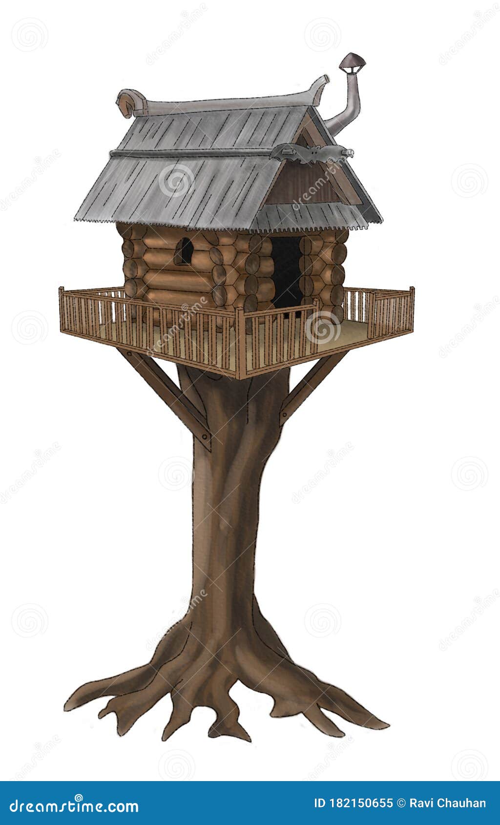 1024x1690  Деревянная хижина Fairy Baba Yaga, нарисованная рука, акварельная иллюстрация - иллюстрация тьмы, дом: 182150655