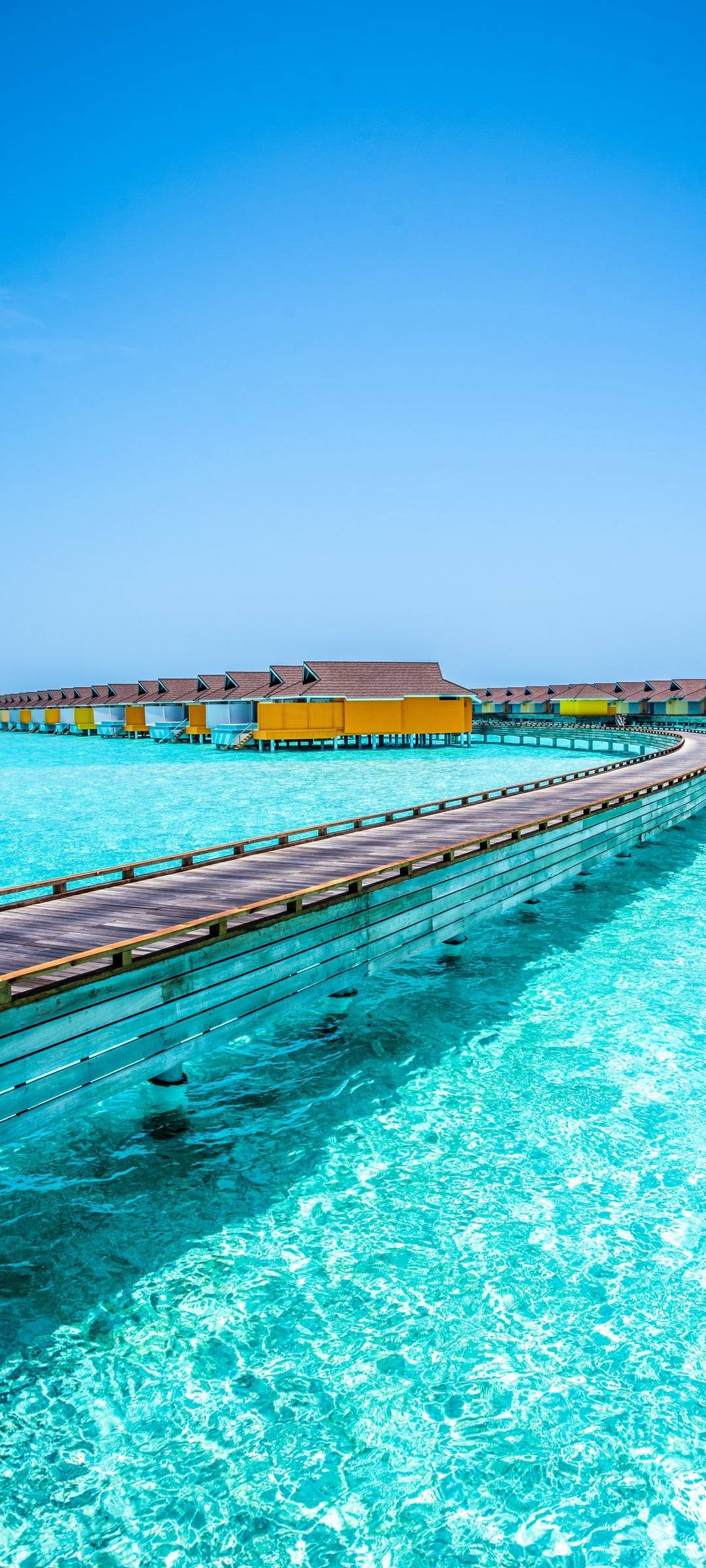 1080x2400  Пляжная хижина - обои - охлаждающие обои