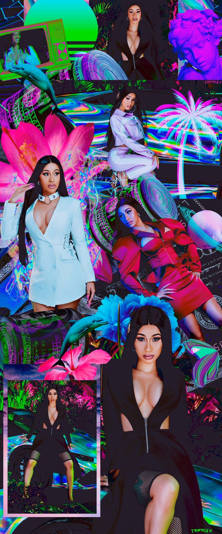 851x2048  TRPYGFX в Twitter | Cardi b pics Cardi b фото Cardi b
