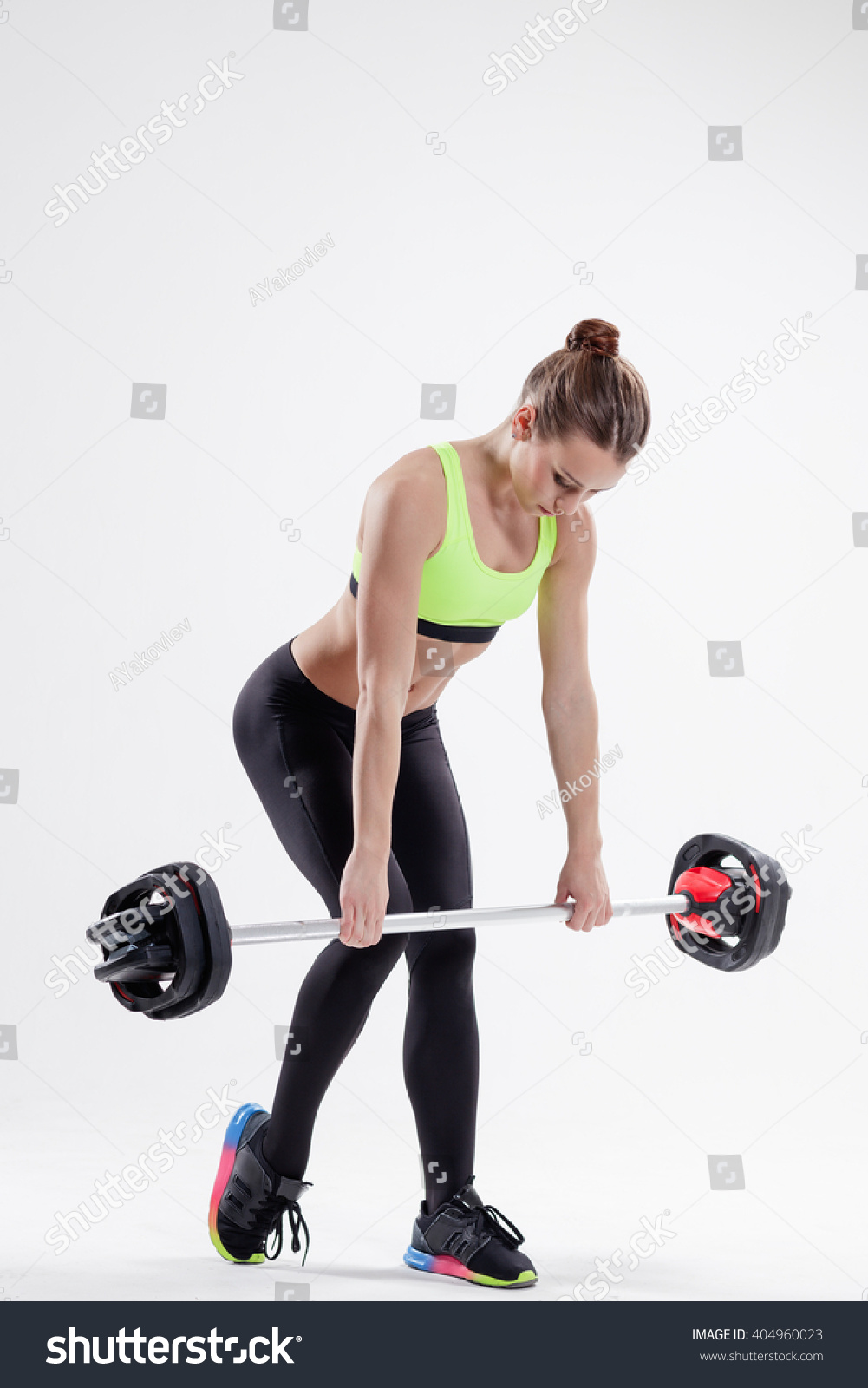 1001x1600  Красивая женщина -штанга, позирующая на студии Stock Photo 404960023 | Shutterstock