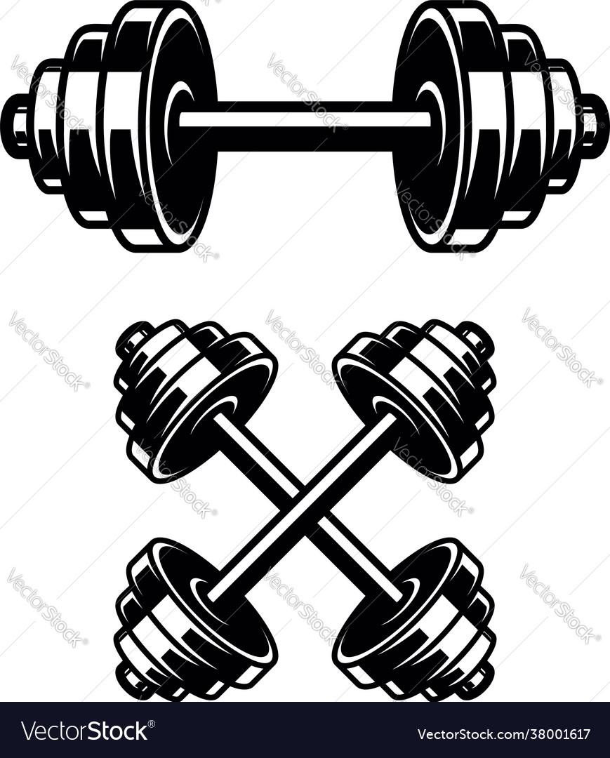 869x1080  Фитнес -гантели, изолированные на белом фоновом векторе изображения