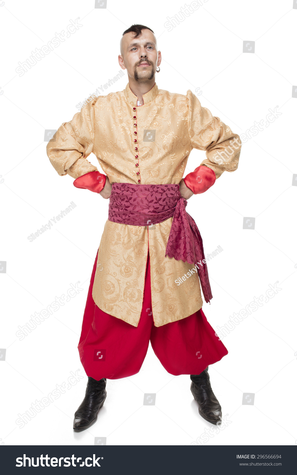1001x1600  Один казак белый фон изолированного модного стокового фото 296566694 | Shutterstock