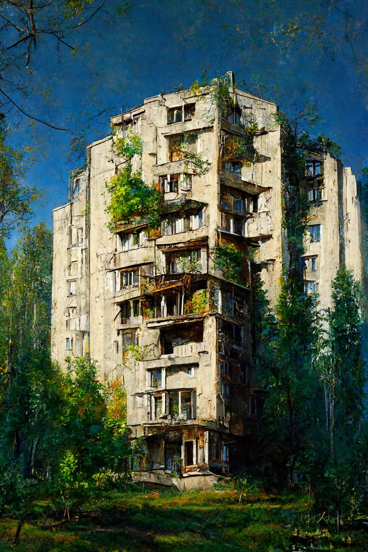 728x1092  Адская панелька, надувная панелька, панелька Миядзаки: в «Твиттере»  нарисовали панельные дома в разных стилях | MAXIM