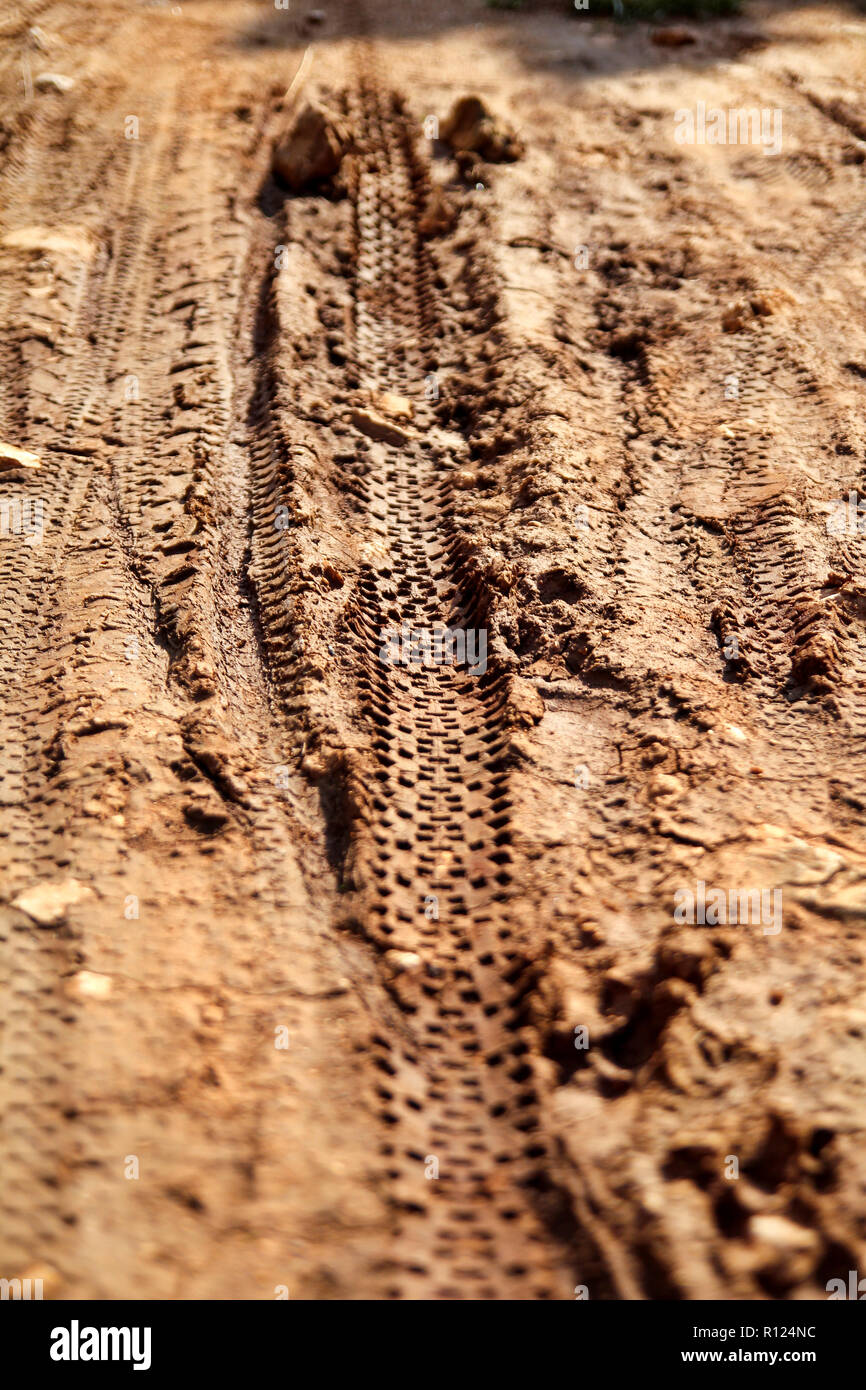 866x1390  Треки велосипедных шин на Muddy Trail Royalty. Треки шин на влажной грязной дороге, абстрактный фон, текстурный материал. Ширный путь на грязном песке или грязи stock photo - alamy