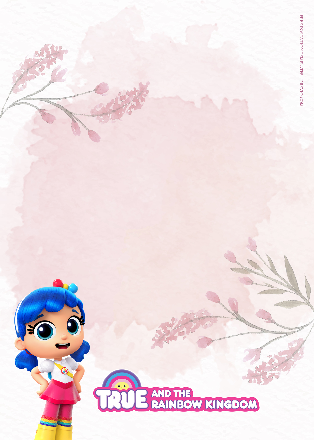 1250x1750  11+ Правда и шаблоны приглашения на день рождения Радуга | Скачать сотни бесплатных шаблонов приглашения на день рождения