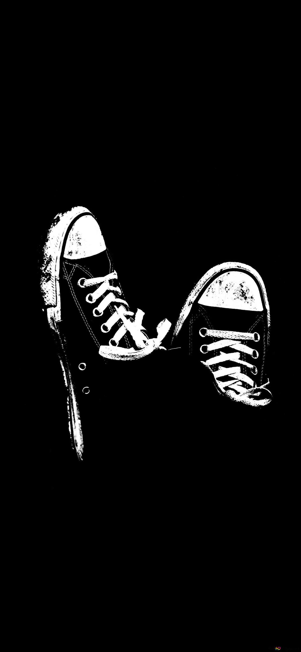 1284x2778  Обувь в стиле Converse в черно -белых HD Скачать обои