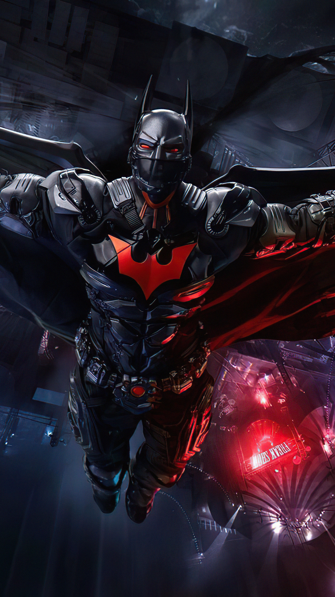 1080x1920  1080x1920 Высокотехнологичный костюм Batman Open Wings 5K iPhone 7,6S, 6 Plus, Pixel XL, один плюс 3,3T, 5 HD 4K обои, изображения, фоны, фотографии и картинки