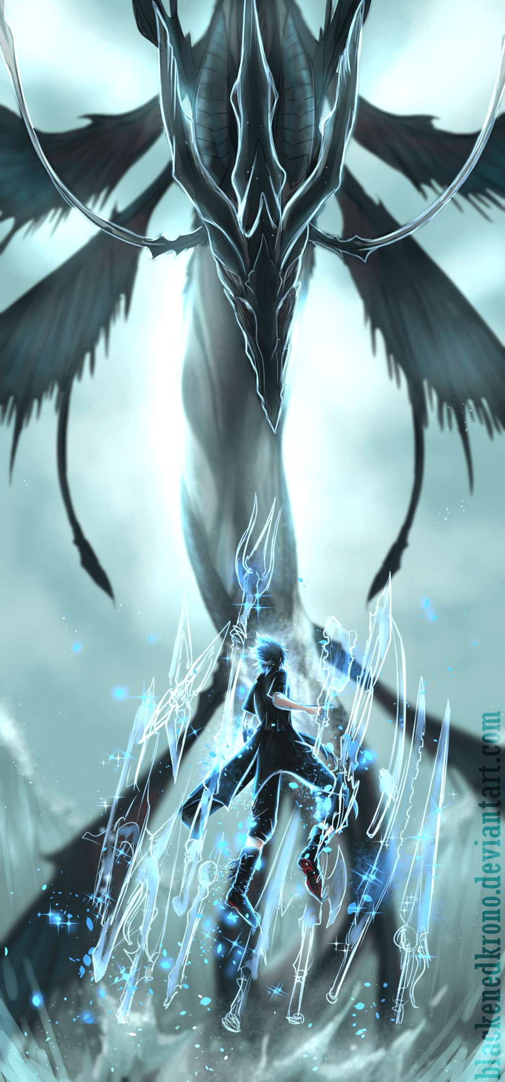 1024x2194  Левиафан Final Fantasy обои - пещера обоев