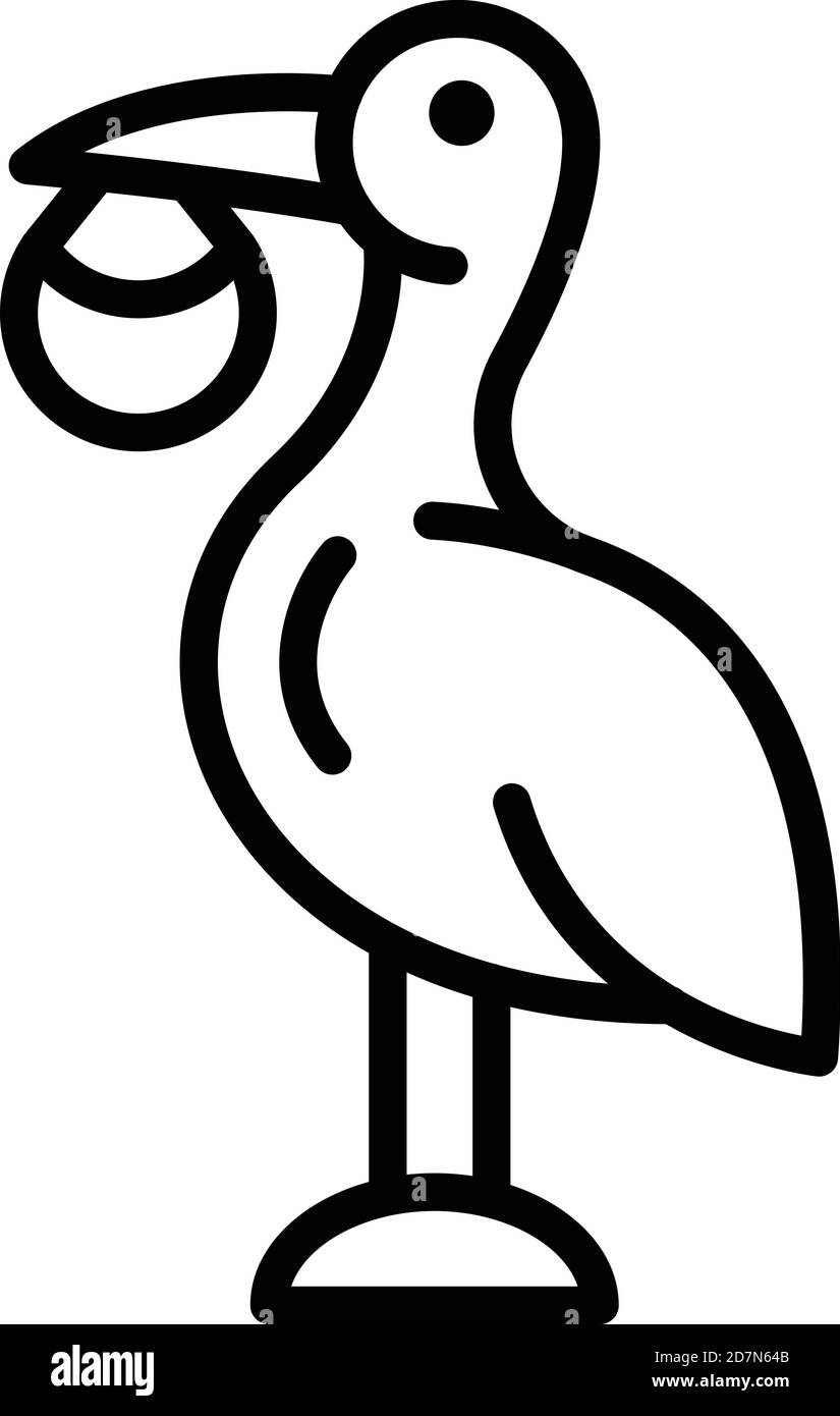 825x1390  Иконка детского аиста. Нарисовать значок вектора детского аиста для веб -дизайна, изолированного на белом фоне запаса векторного изображения \ U0026 Art - Alamy