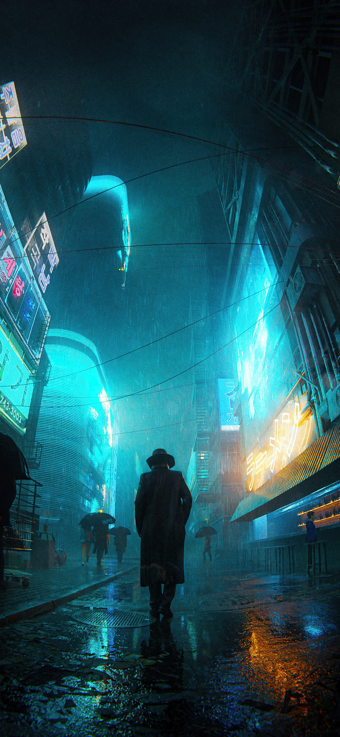 1125x2436  Детектив 1125x2436 в Cyber ​​City iPhone XS, iPhone 10, iPhone X HD 4K обои, изображения, фоны, фотографии и картинки