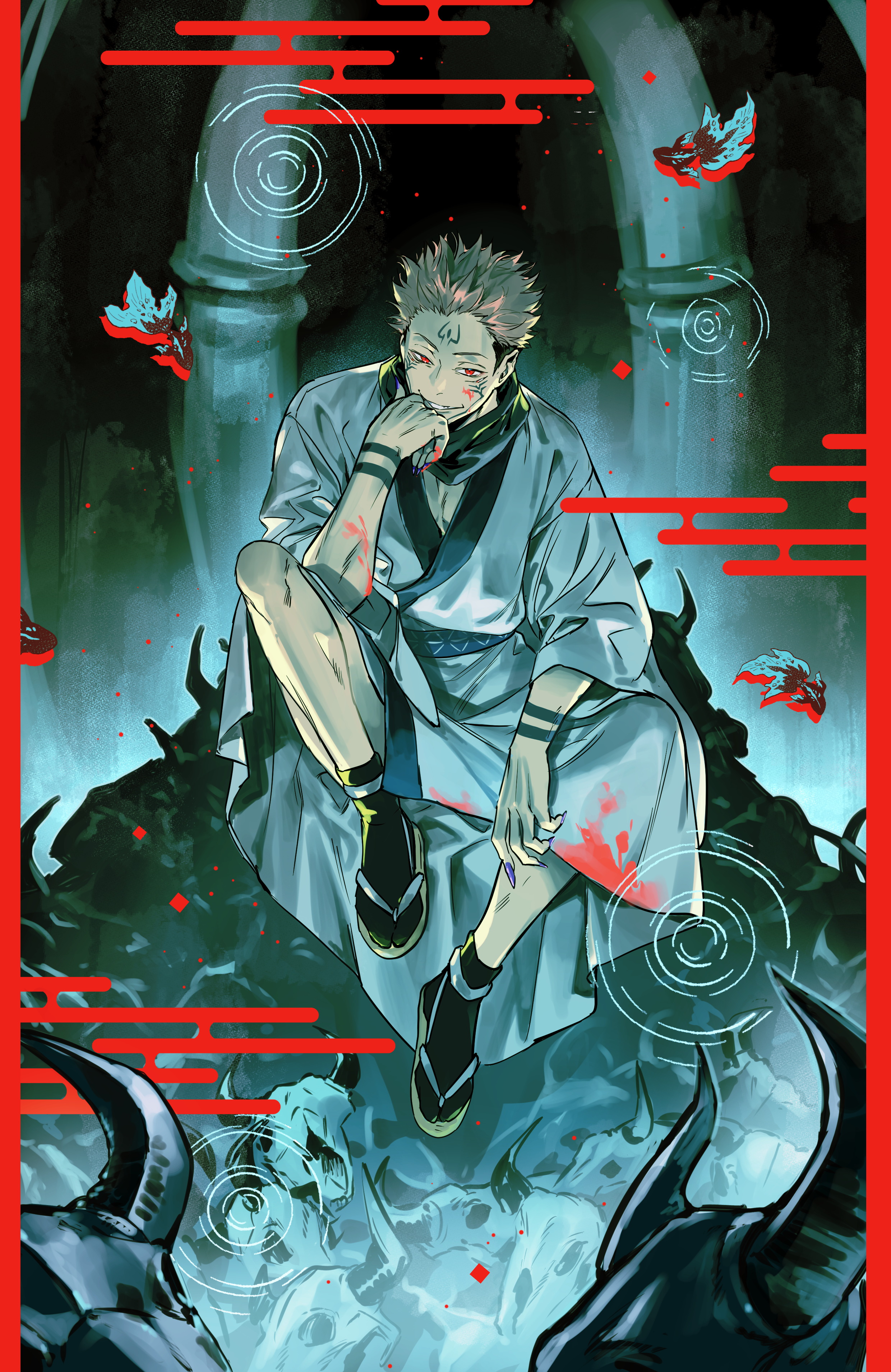 2480x3819  Sukuna jujutsu kaisen обои - пещера обоев