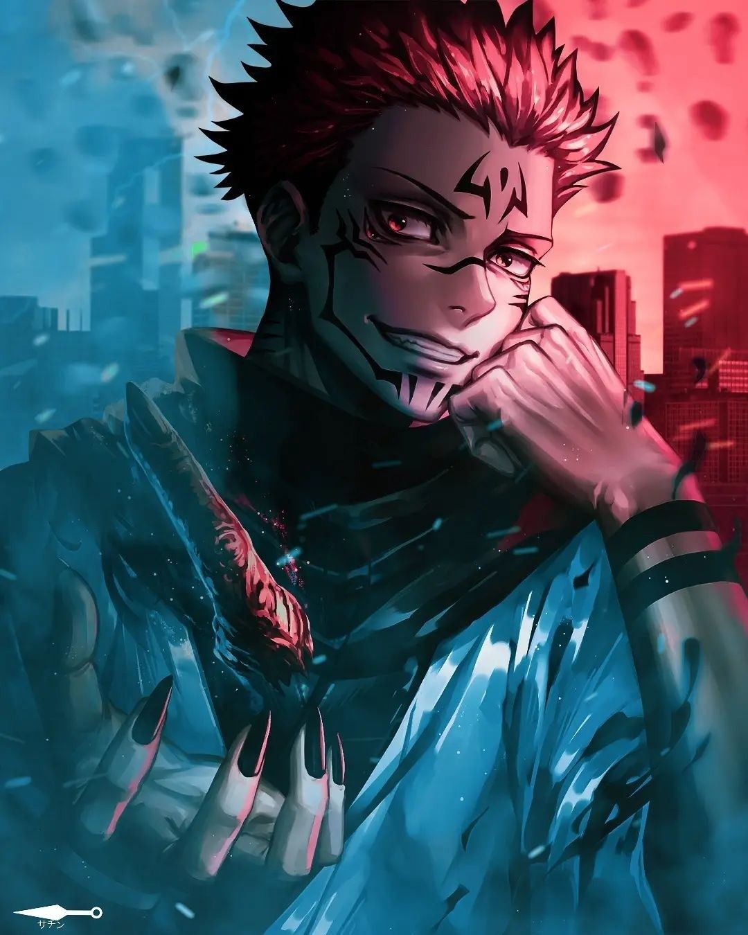 1080x1350  Sukuna 」» 【jujutsu kaisen обои】 ꧂ | Jujutsu, прохладный аниме, аниме