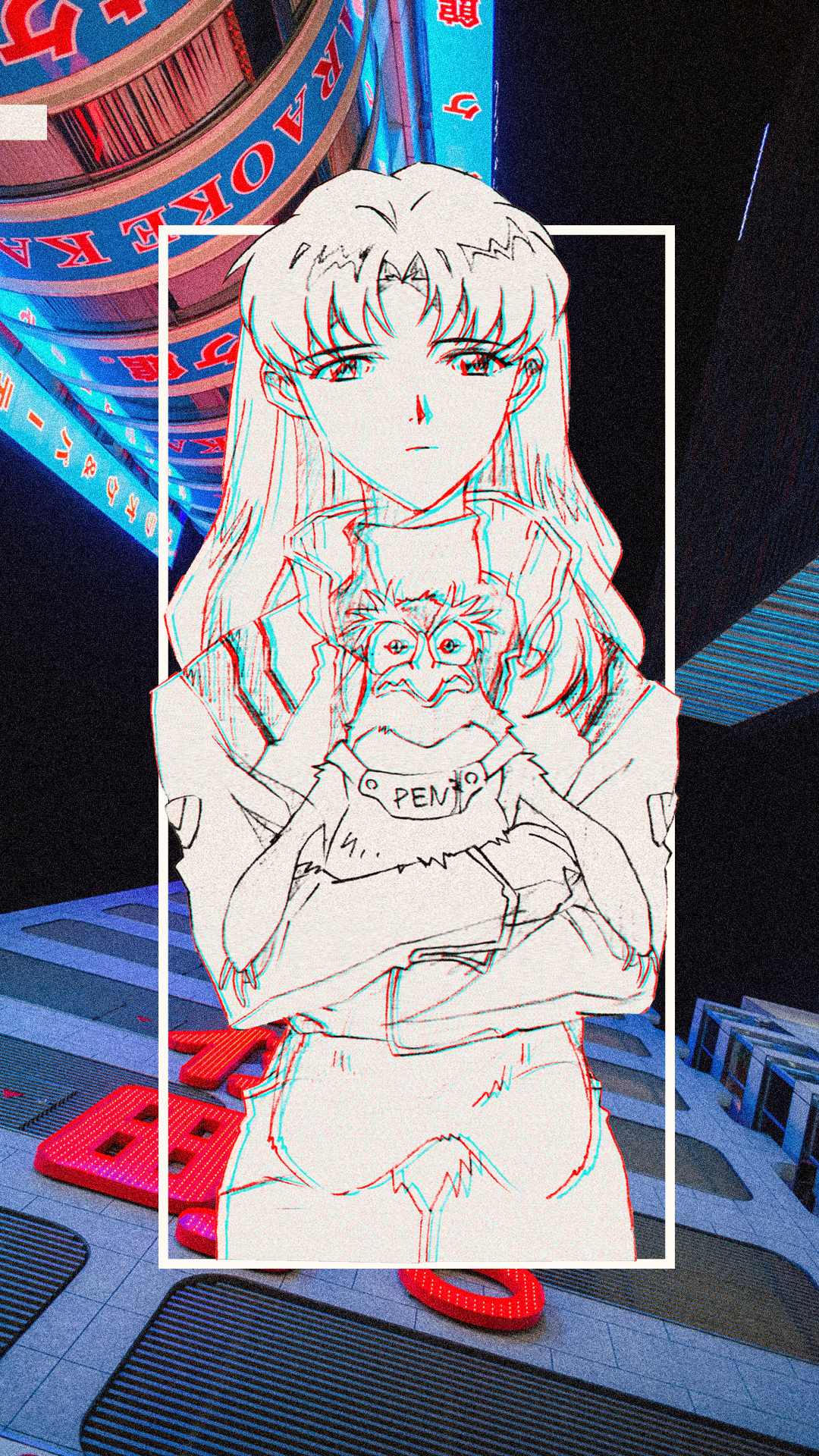 1080x1920  Кларентные произведения искусства - Мисато - Евангелион