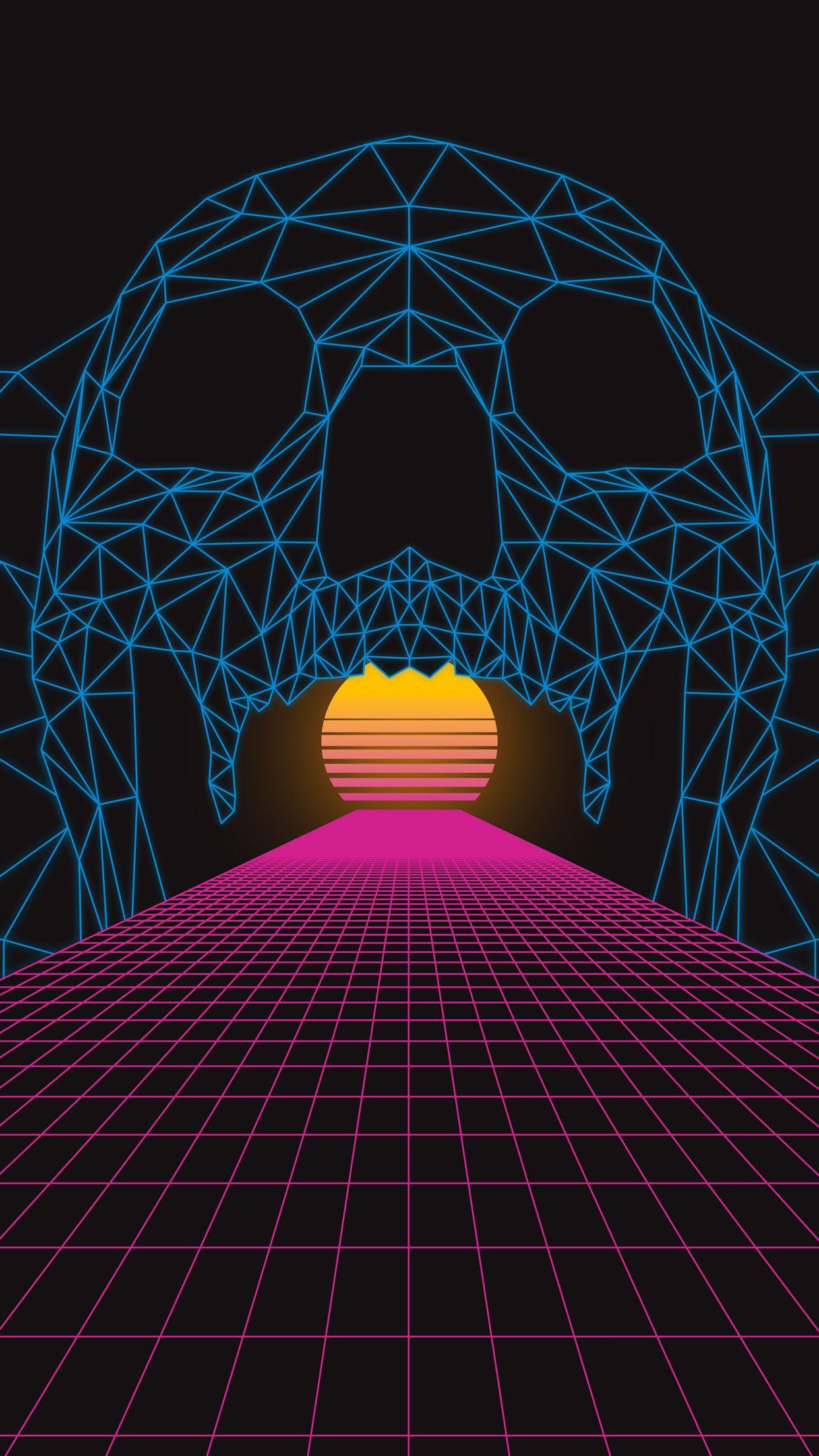 1242x2208  Обои с синтезированной волной - пещера обоев