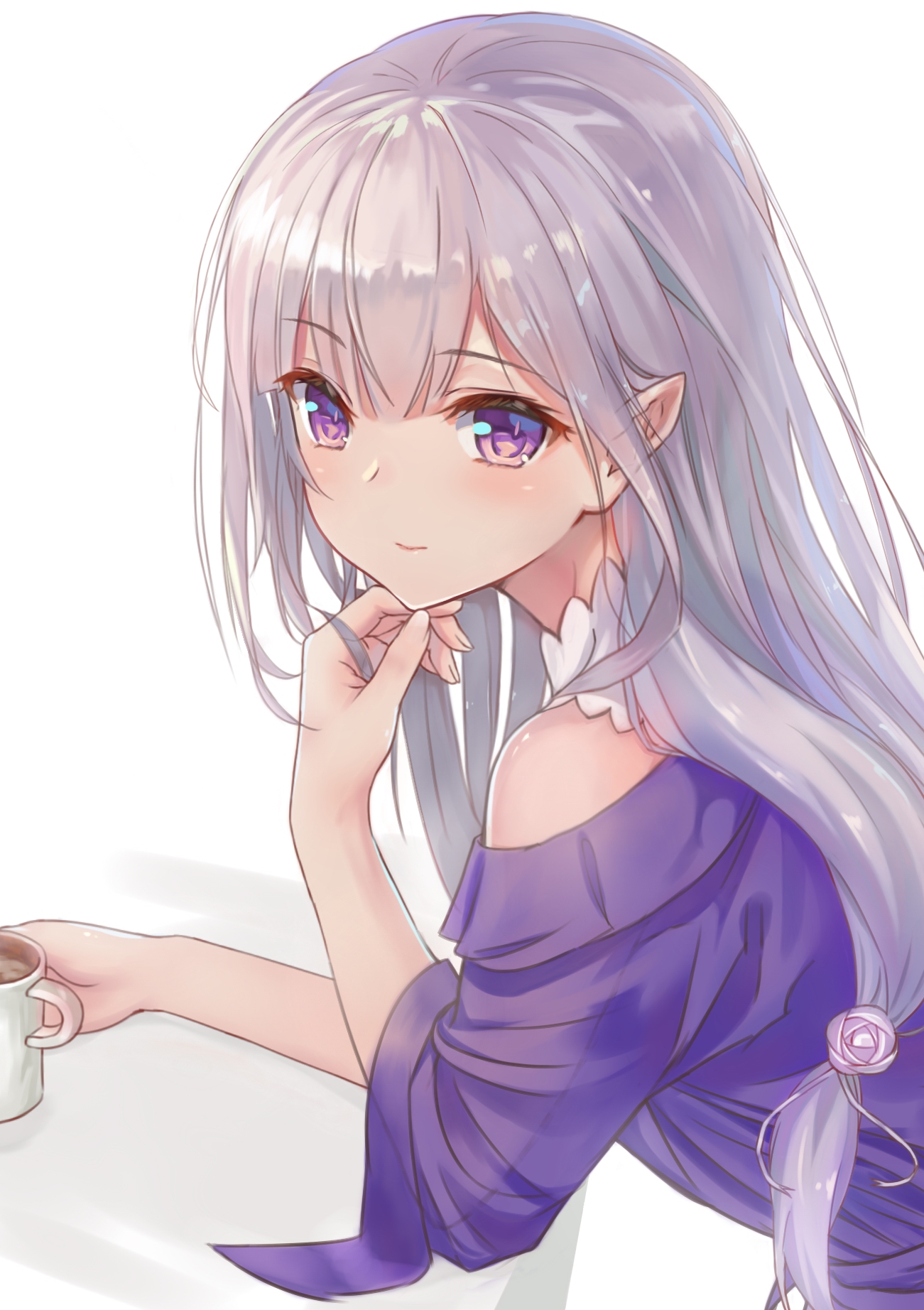 1301x1844  Emilia, мобильные обои - Zerochan Anime Image Board Mobile