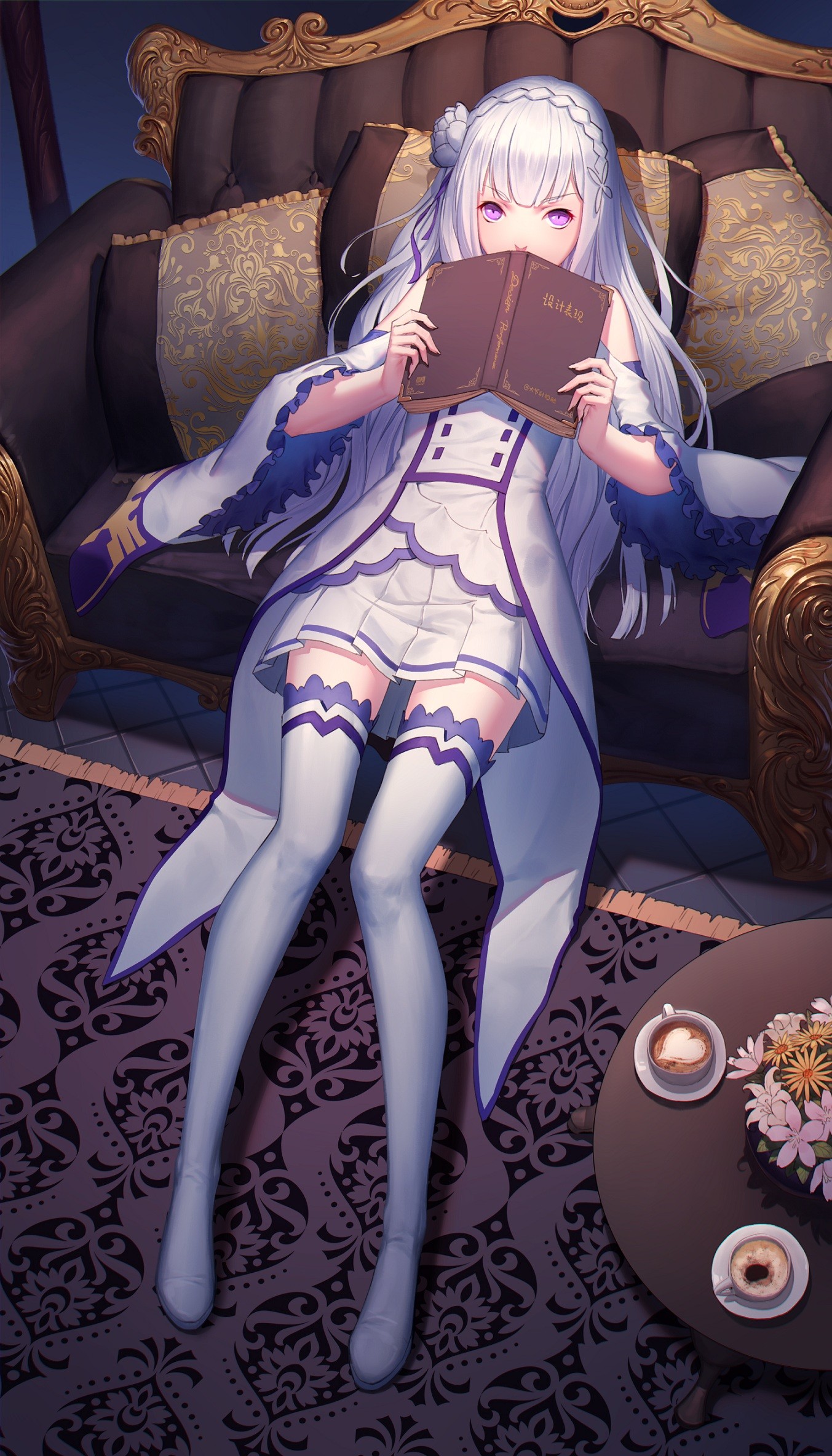 1353x2368  Обои: длинные волосы, аниме -девушки, мультфильм, ноль кара Хаджимеру Исекай Сейкацу, Эмилия Ре -Ноль, Розовые глаза, комиксы, одежда, нога, скриншот, нижнее белье 1353x2368 - Карахела - 32271 - HD Wallpapers - Wallhere