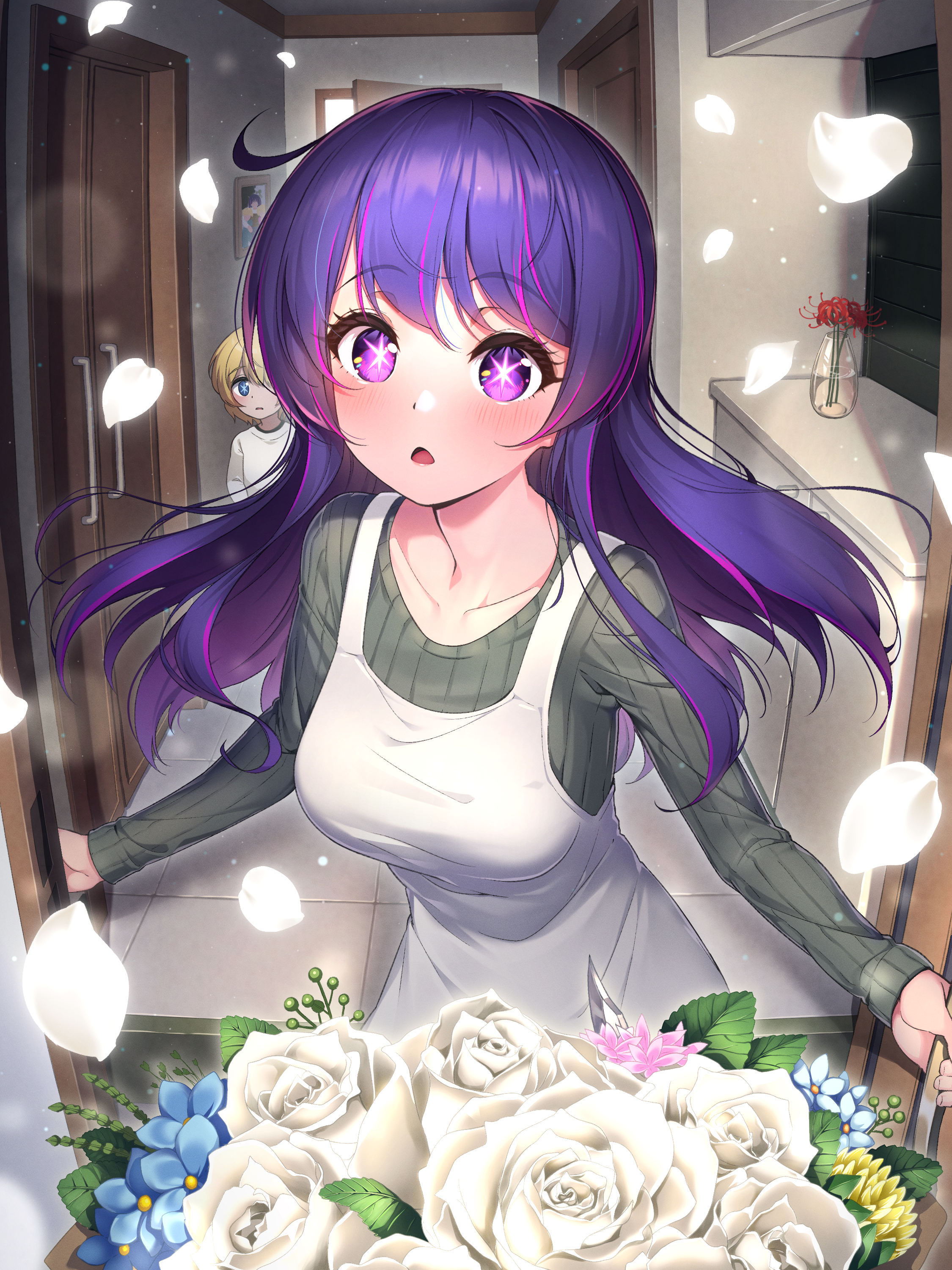 2250x3000  Аниме аниме девочки Oshi no ko hoshino ai портретное дисплей звездные глаза цветы длинные волосы, мальчики, две обои - разрешение: 2250x3000 - Id: 1378127 - Wallha.com