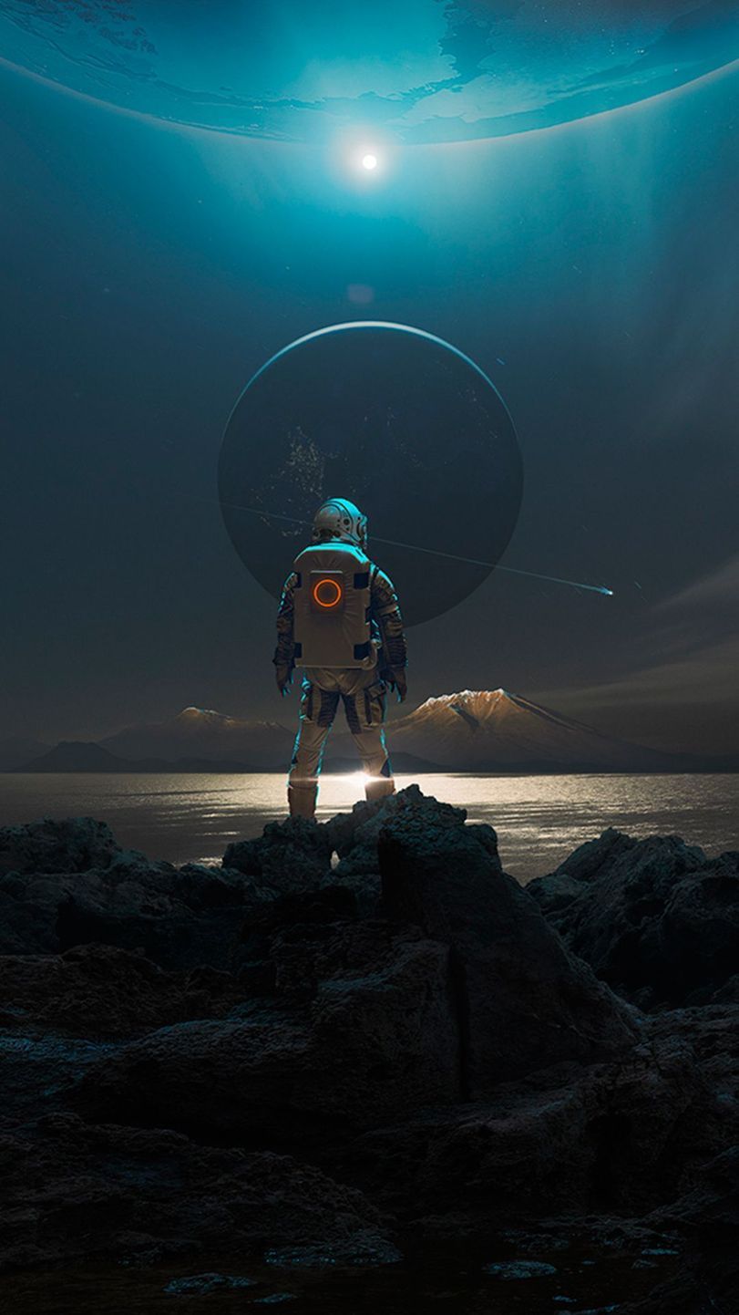 811x1442  КОСМОНАВ, КРАСИО КАРТИНКИ, АРТ, Арт, Кликабблё, Песони -Садж | Космическое искусство, космическое произведение, обои пространство