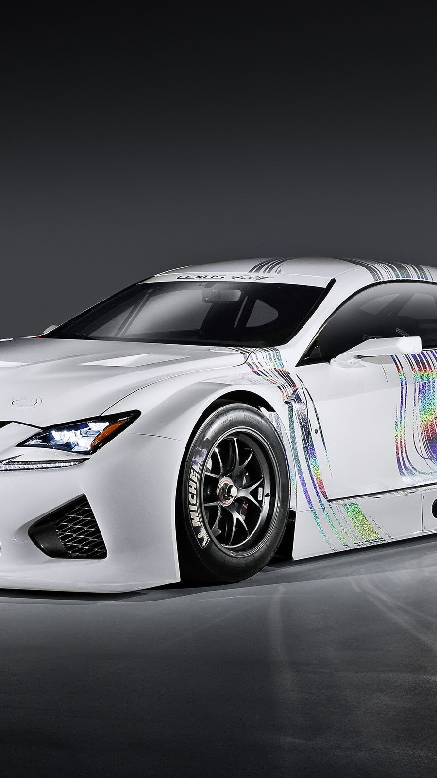 900x1600  Lexus RC F GT3 Концепция белые обои 2K Quad HD ID: 2485