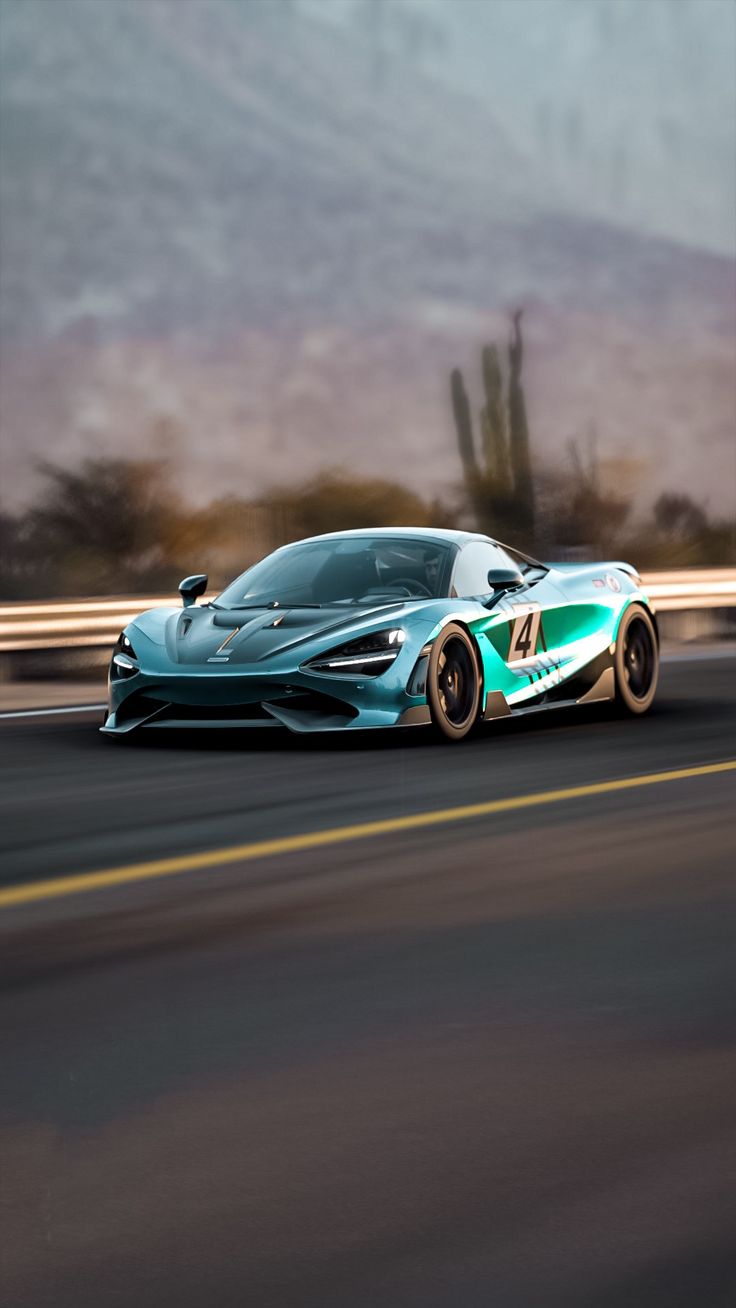 736x1308  McLaren 720S Neon Buidings - обои для iPhone: обои для iPhone