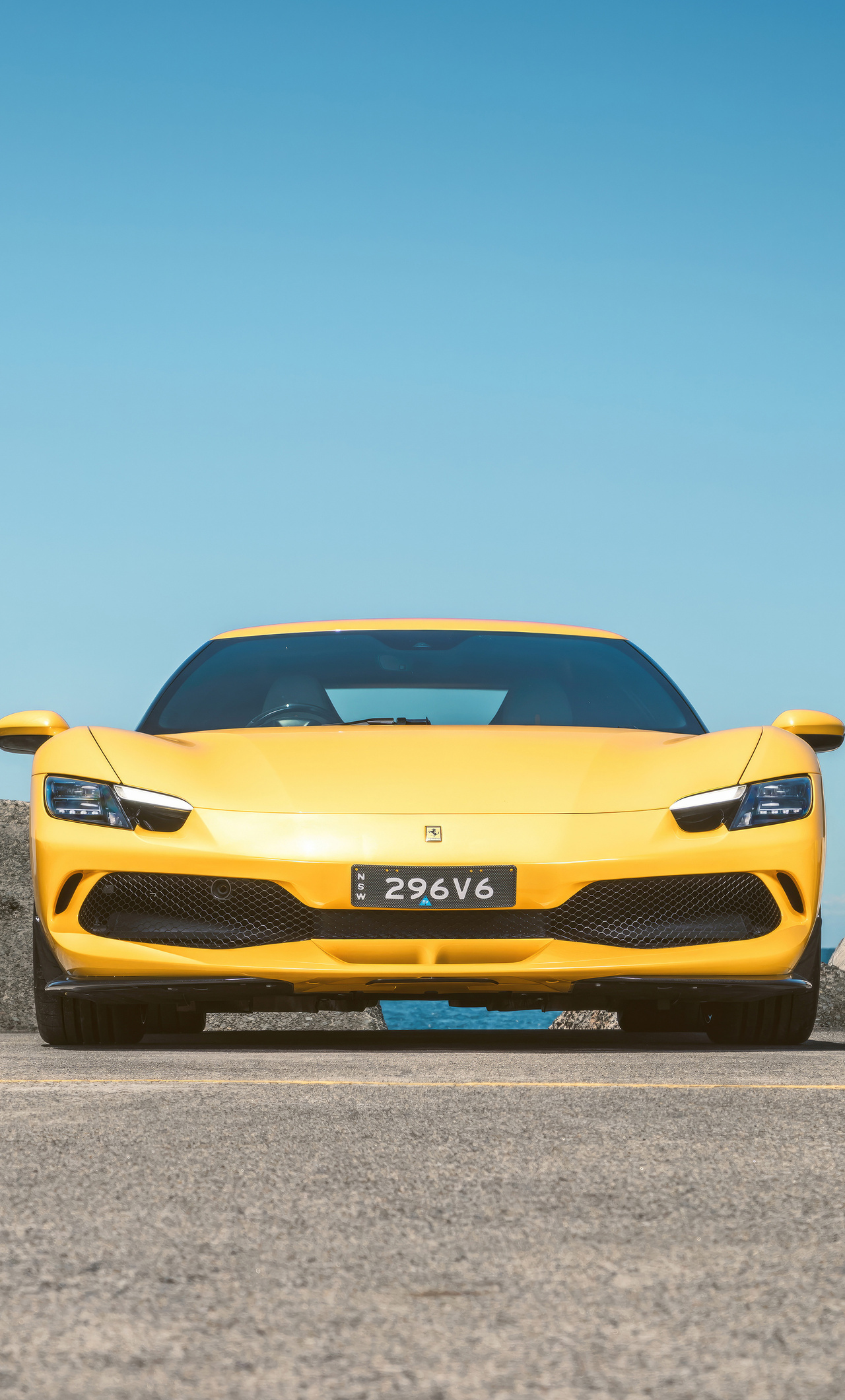 1280x2120  1280x2120 Ferrari 296 GTB 2023 Передний iPhone 6+ HD 4K обои, изображения, фоны, фотографии и картинки