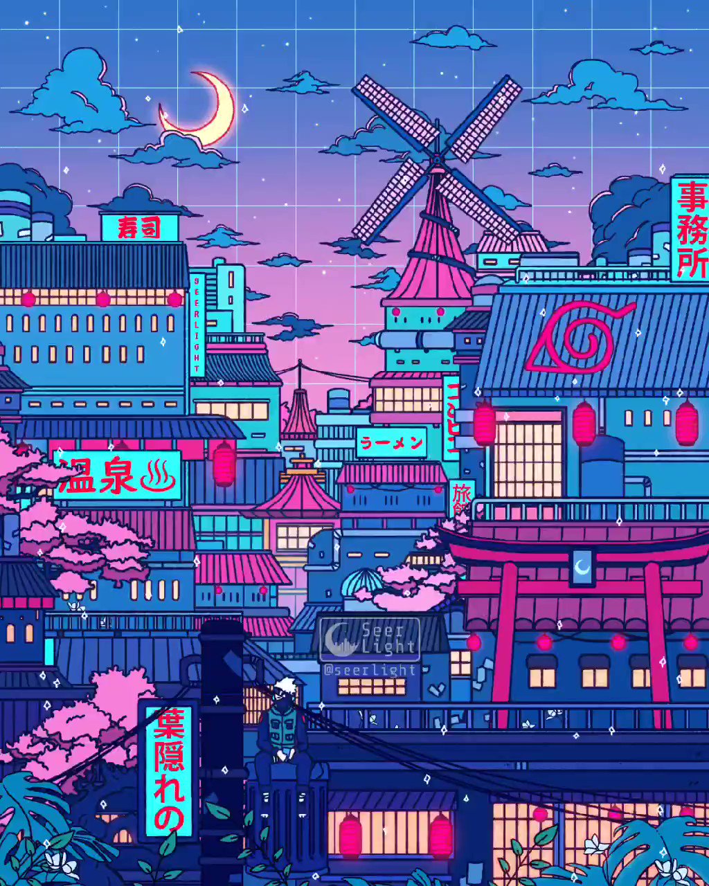 1024x1280  Konoha Orange Hokage, небо, лес, горы, аниме эстетика, облака, Наруто Узумаки, HD Телефон Обои | Пикпкс