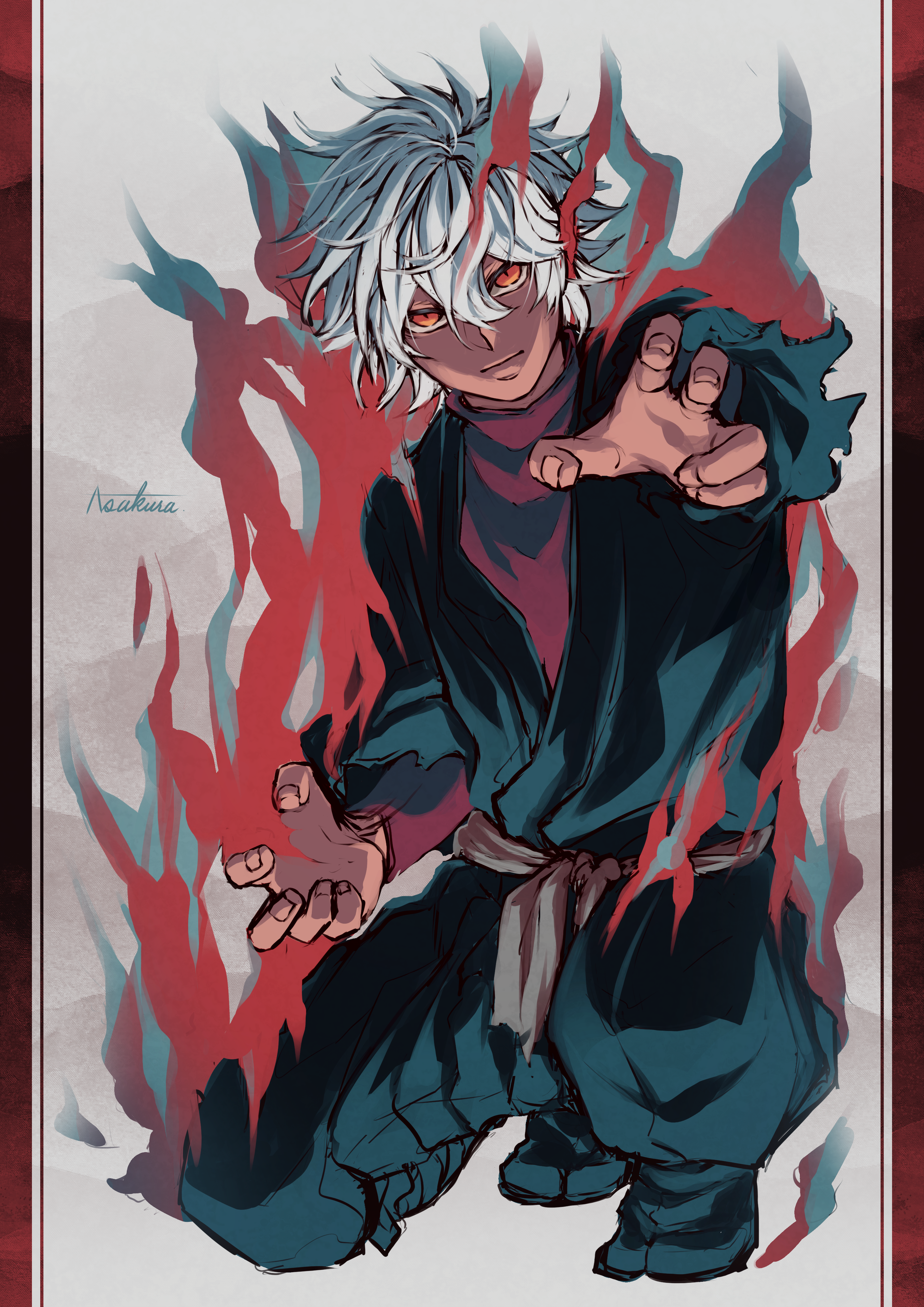 2894x4093  Обои Jigokuraku - пещера обоев