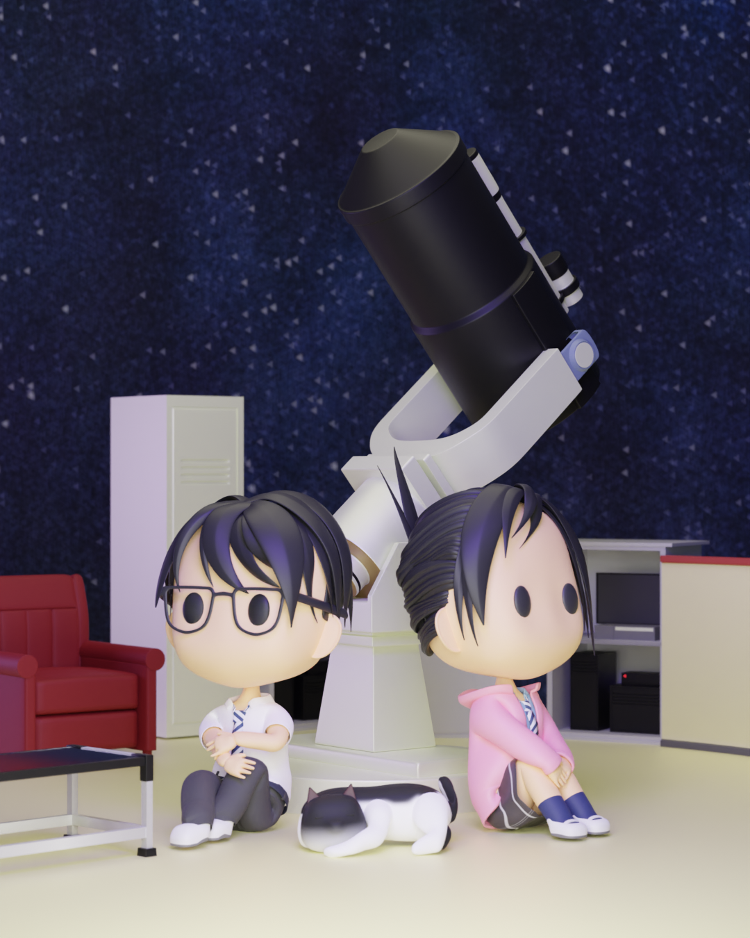 1080x1350  3d - Kimi wa houkago Insomnia [бессонница после школы] Фахми Маджид на Dribbble