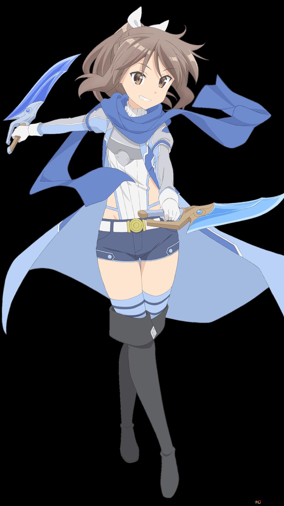 1080x1920  Бофури: Я не хочу пострадать, поэтому я сделаю максимум своей защиты. 2K обои скачать