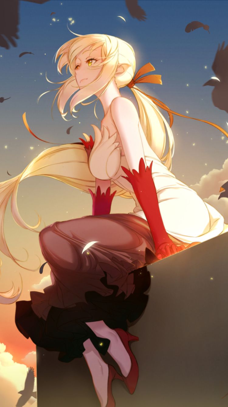 750x1334  Скачать \ "kizumonogatari \" обои для мобильного телефона, бесплатно \ "Kizumonogatari \" HD Pictures