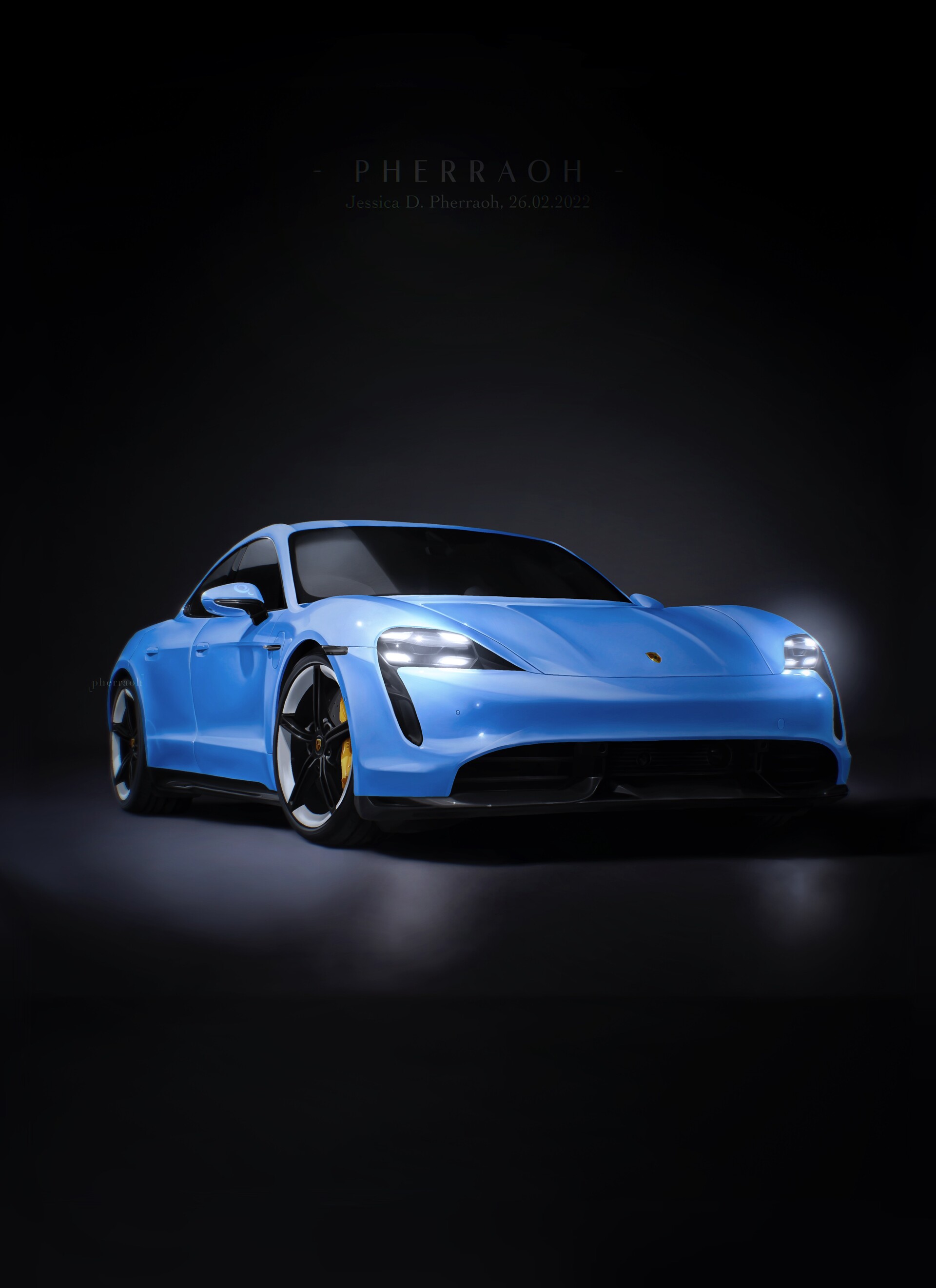 1920x2641  ArtStation - Porsche Taycan Turbo S