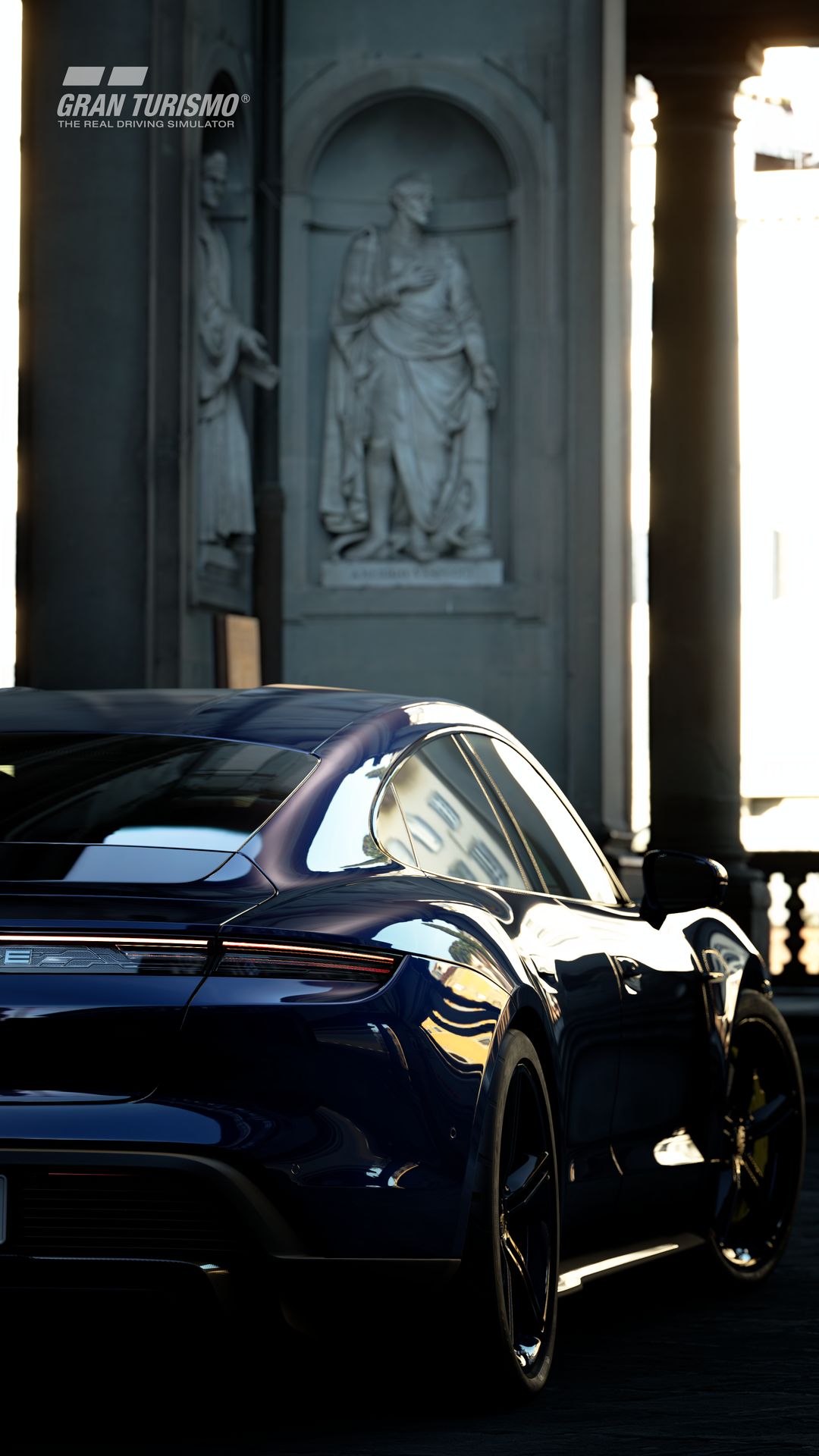 1080x1920  Киев, Украина - 19 июня 2021 года: матовый Porsche Taycan Turbo S Color в городе Стоковое фото - Алами