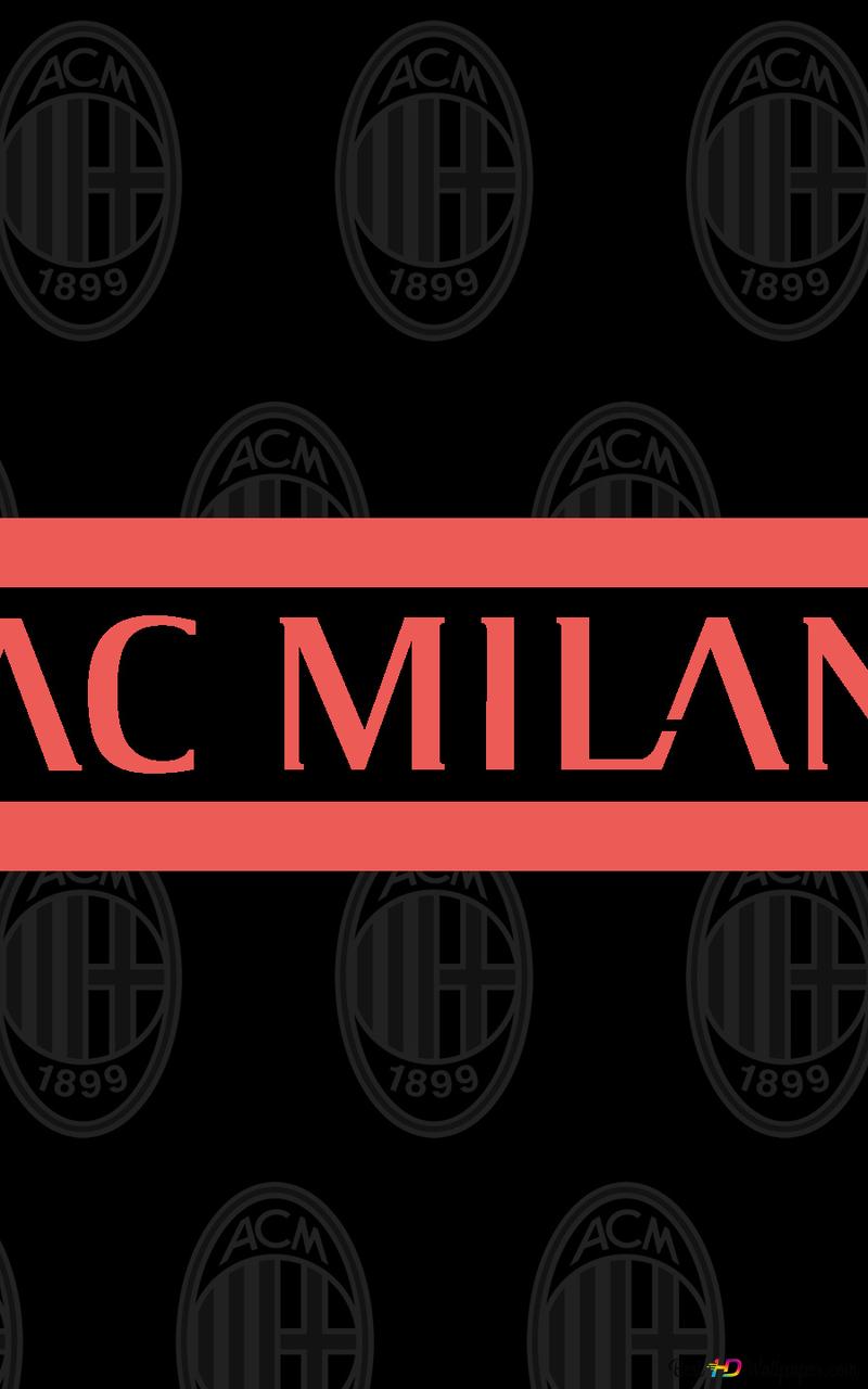 800x1280  Красный текст перед логотипом AC Milan в Италии сериал Serial A Football Team 2K Скачать обои