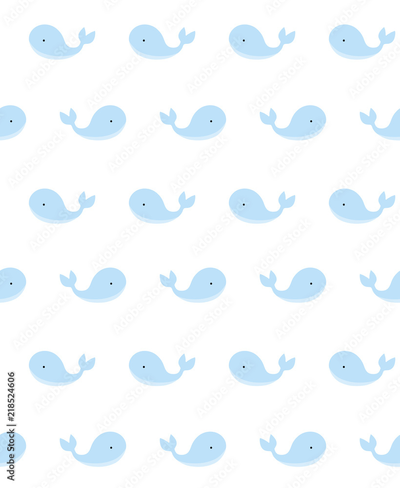 820x1000  Симпатичный векторный рисунок. Голубые киты, белый фон. Тема детского душа. Сладкий простой дизайн. Сток-векторграфик | Adobe Stock