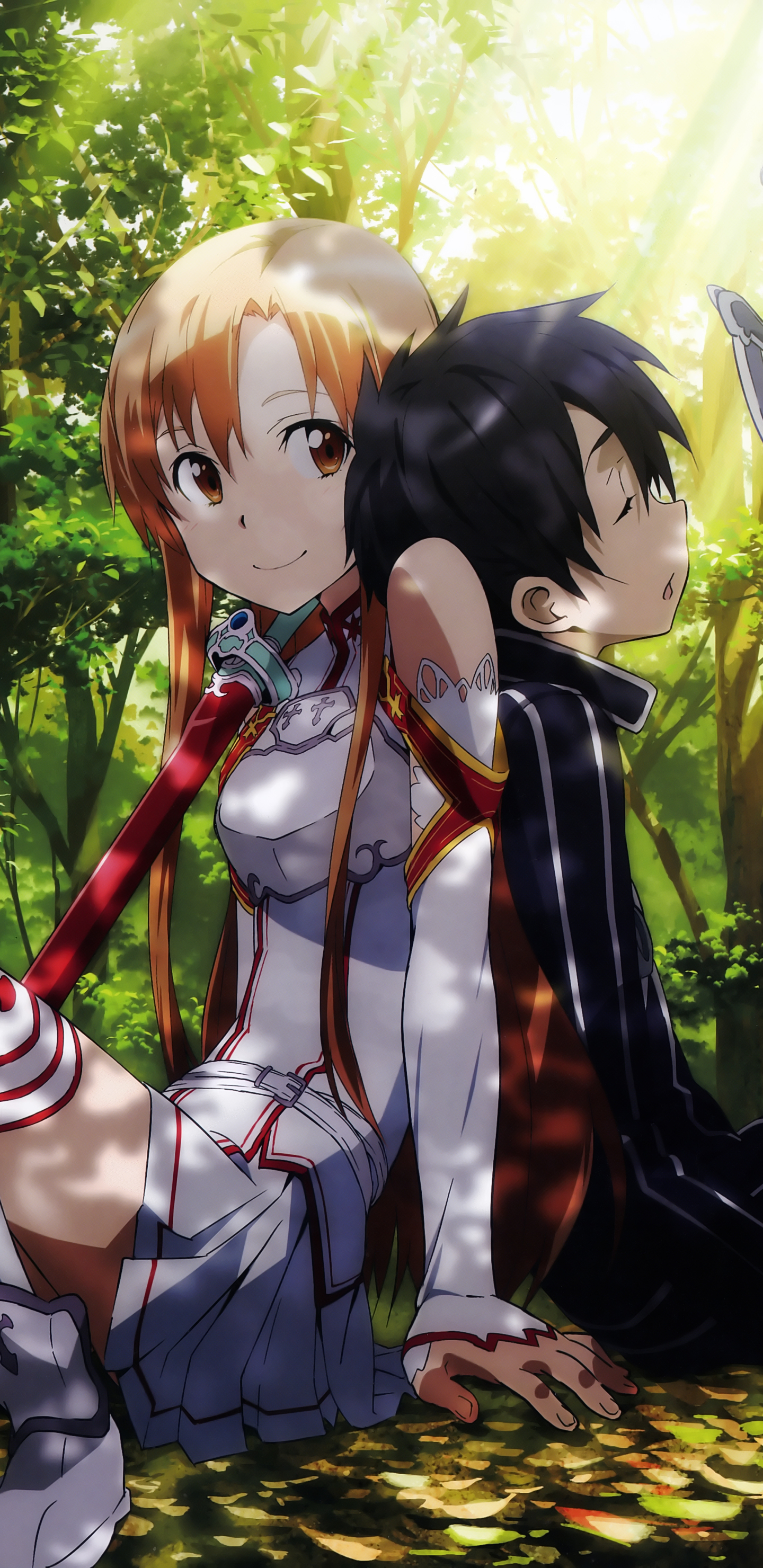1440x2960  HD настольные обои: Аниме, Меч Art Online, Asuna Yuuki, Kirito (Sword Art Online) Скачать бесплатно изображение #1127912