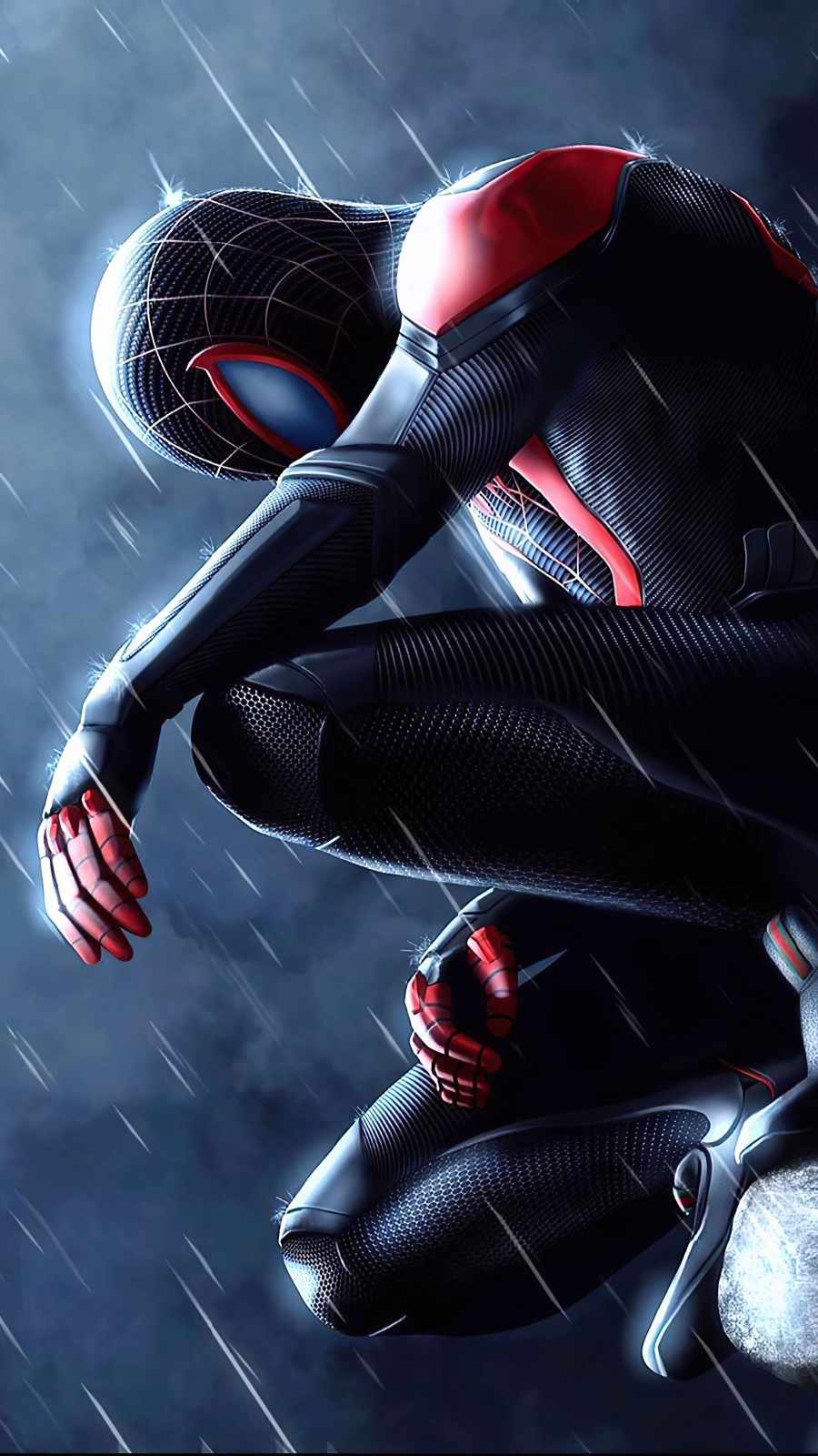900x1600  Black Spider Man in Rain Iphone обои - обои для iPhone: обои для iPhone